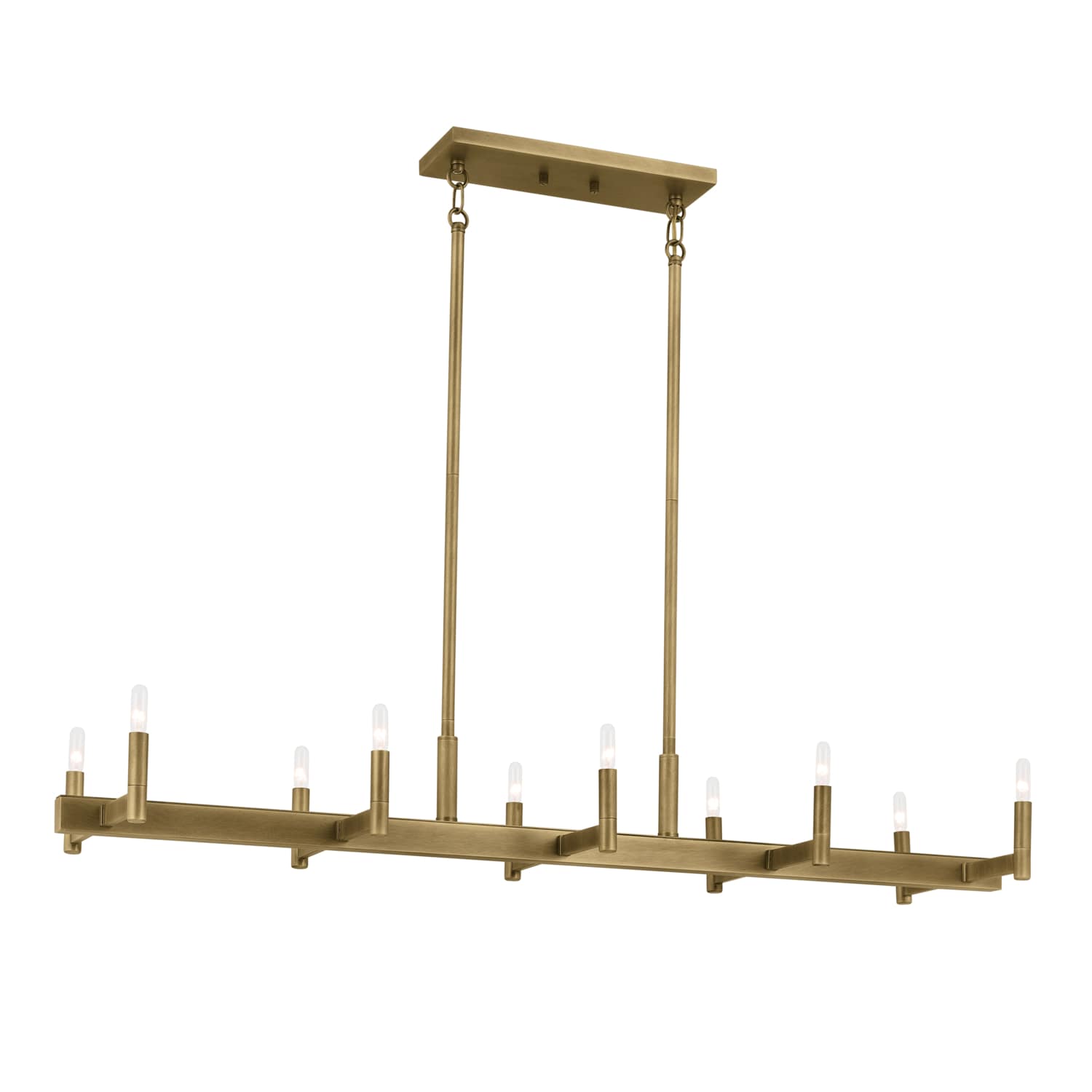 Kichler Erzo 8-Light Natural Brass Modern/Contemporary Dry rated