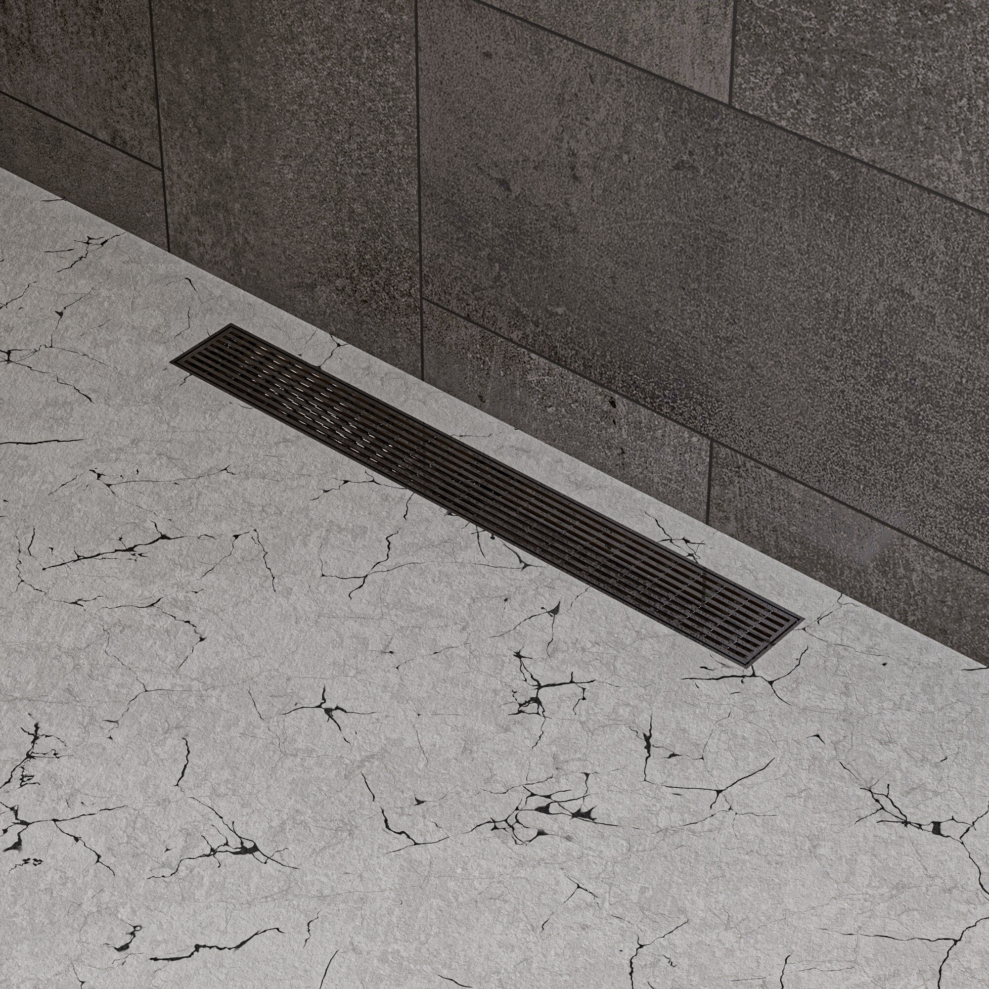 ALFI ABLD24D 3-in x 24-in Brushed Stainless Steel Linear shower drain