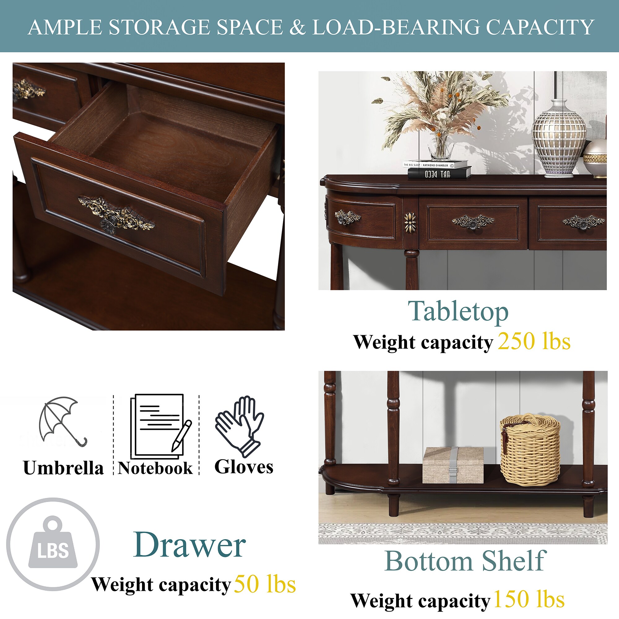 SINOFURN SYA020279BL Console-Sofa-Tables - View #14