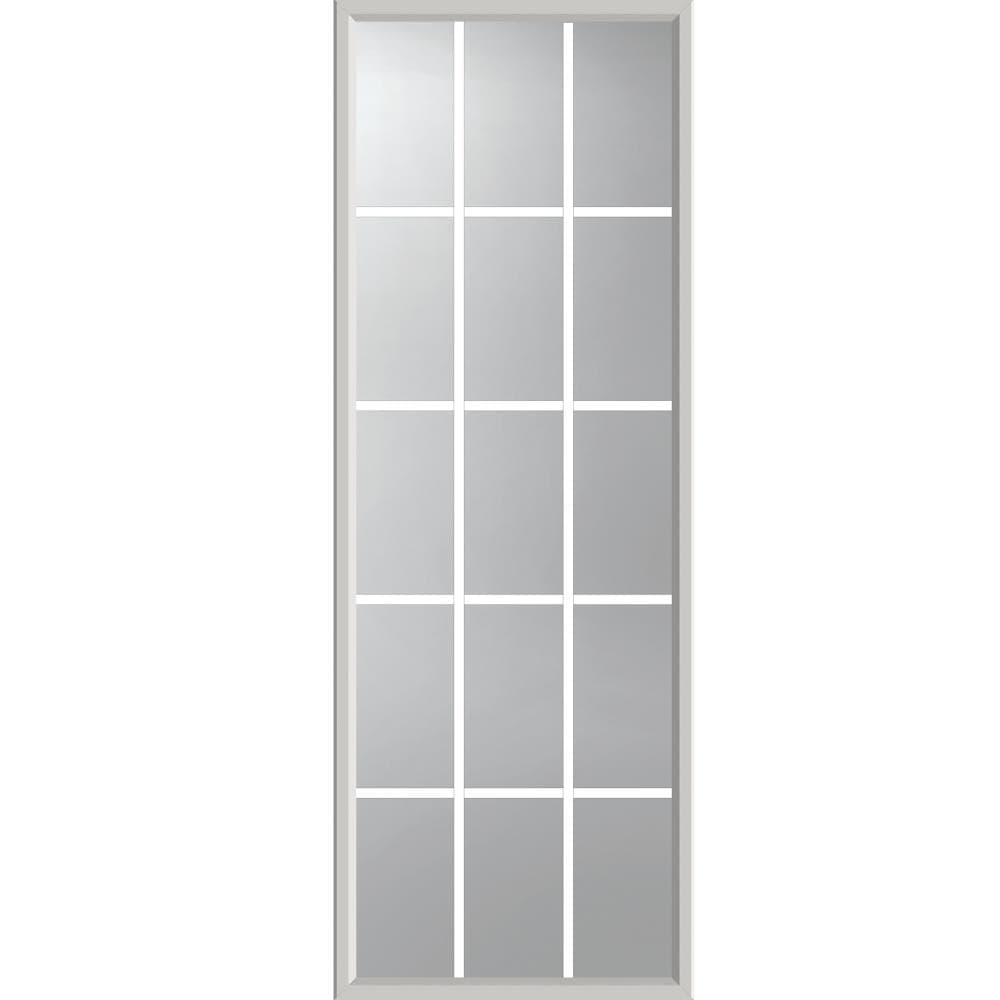 Grills between glass 15 lite 22-in x 64-in Low-e Insulating Composite Framed Front Door Glass Inserts in White | - ODL 33007982