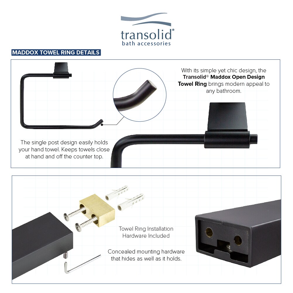 Transolid KA-MDX-4-BK Decorative-Bath-Hardware-Kits - View #7