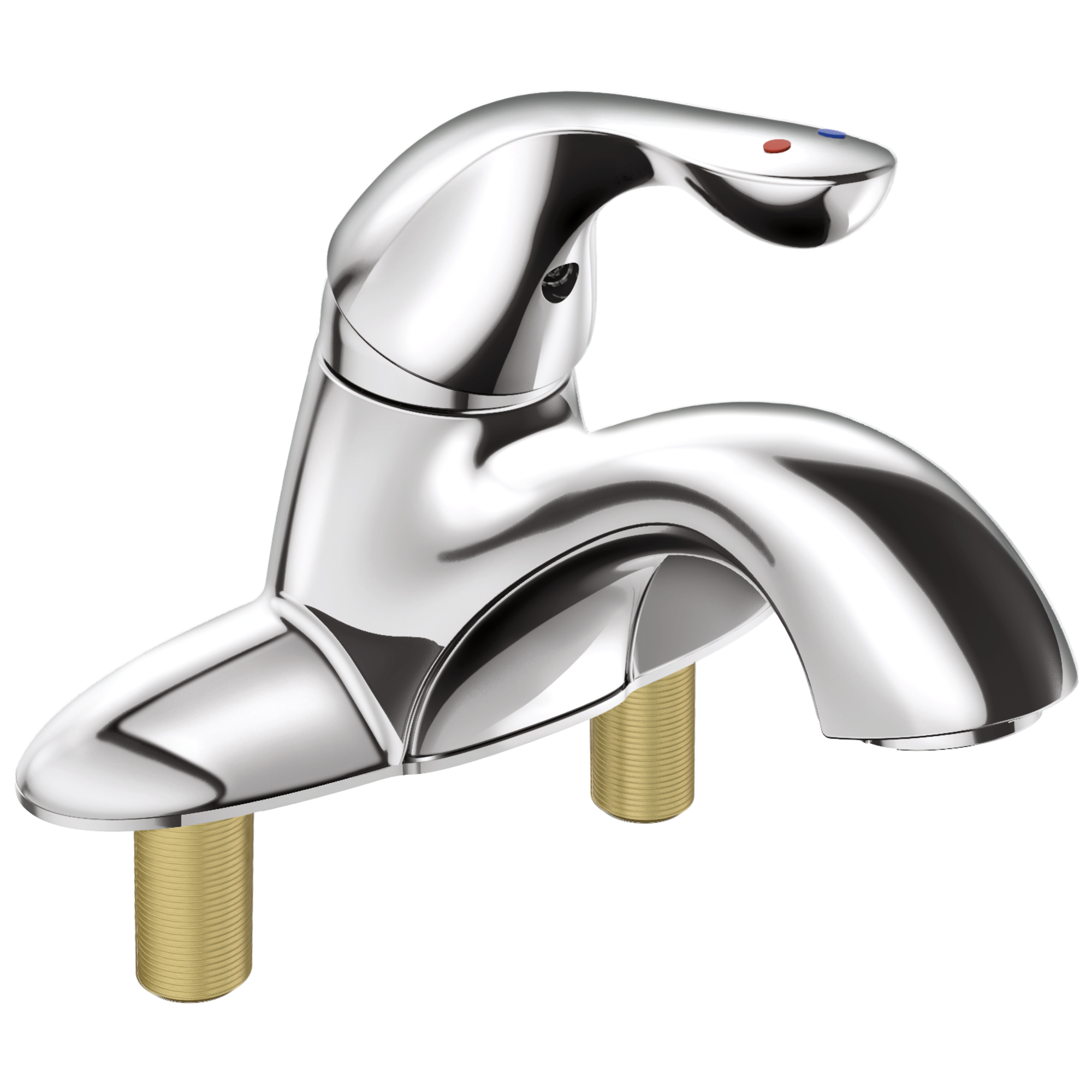 Chrome Modern Single Handle Centerset Bathroom Faucet