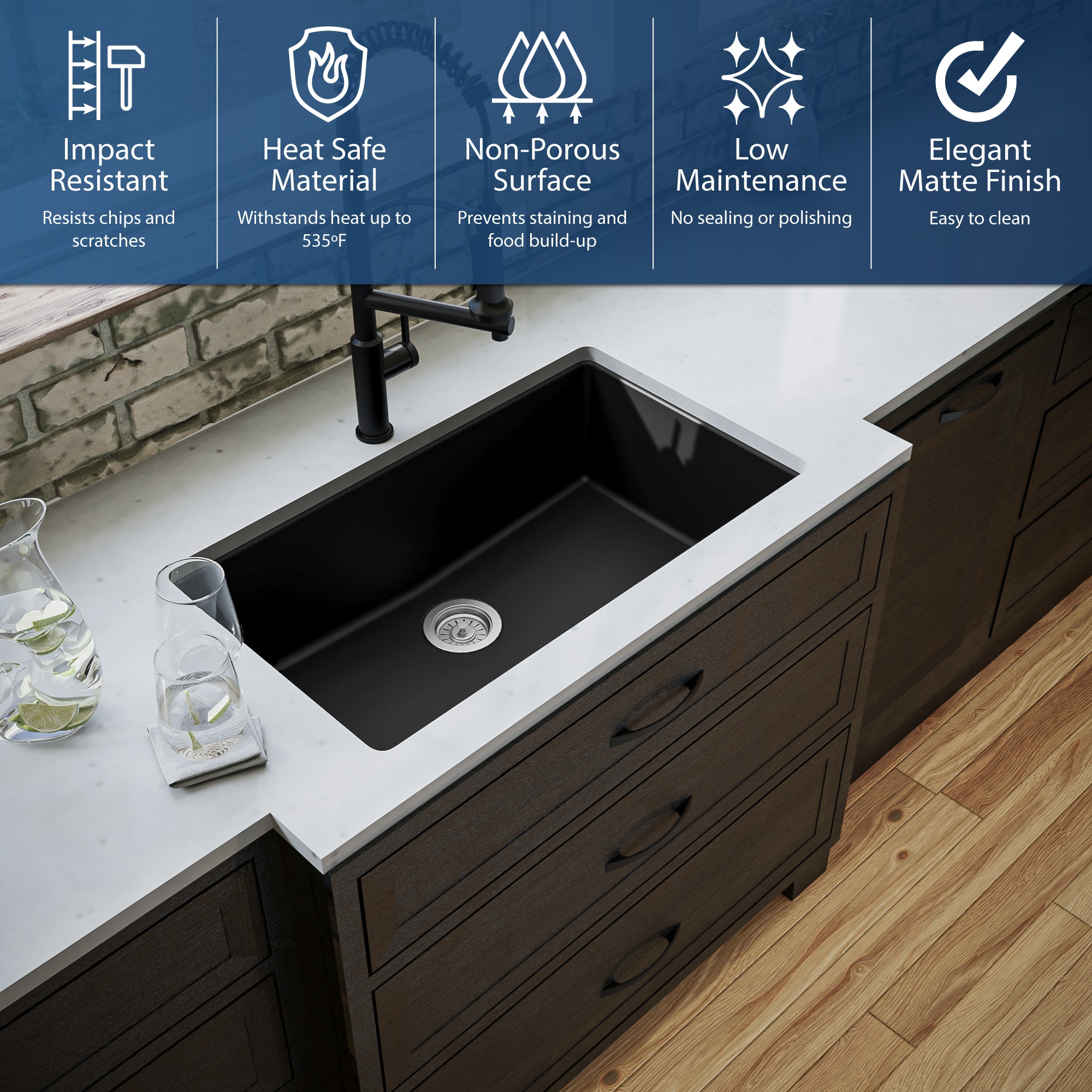 Karran QU-812-BL Kitchen-Sinks - View #5