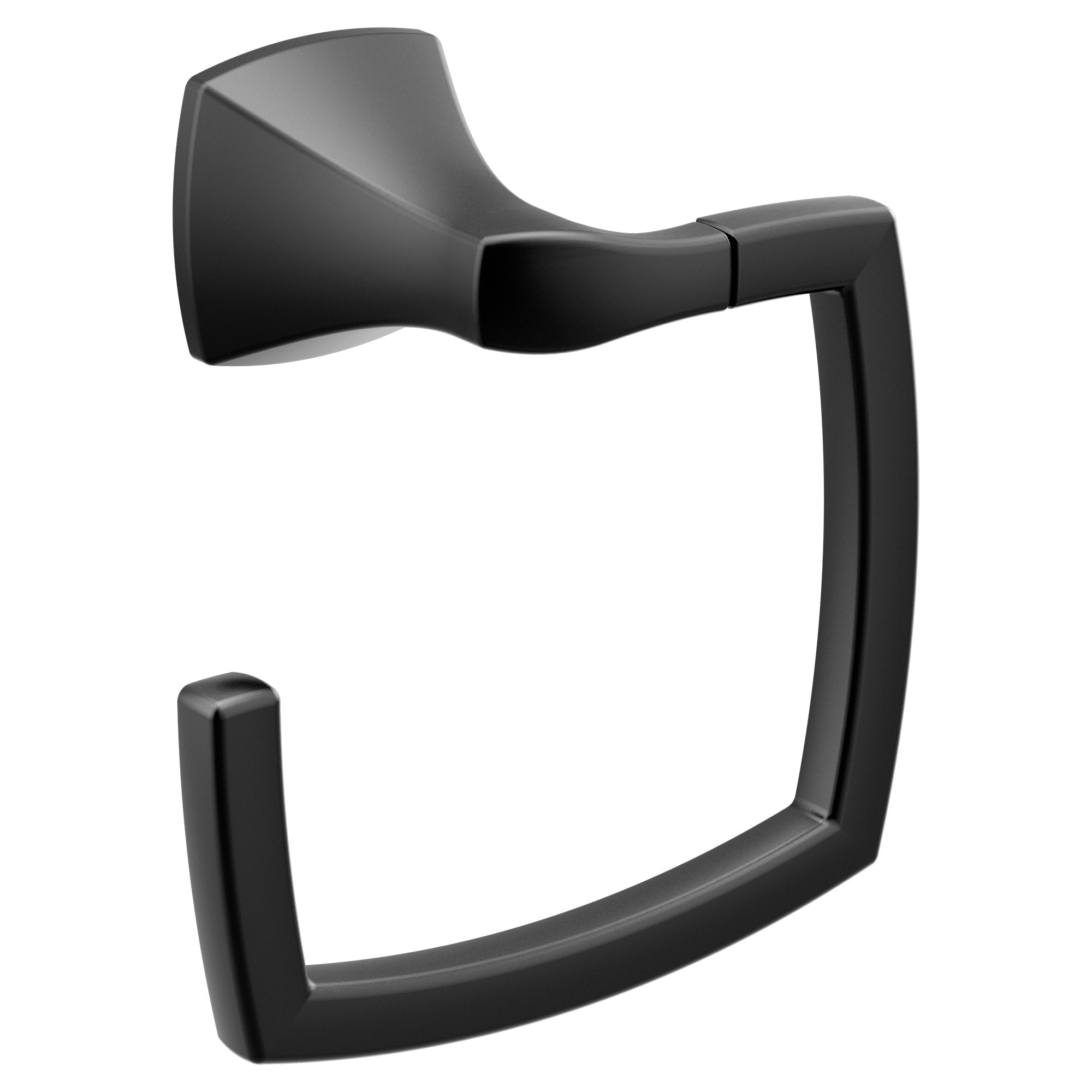 Moen YB5186BL Matte Black Wall mount Single Towel Ring