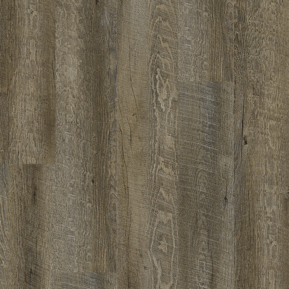 Style Selections LWD5471BPS Driftwood Brown Wood look 3-mil x 6-in W x 36-in L Water Resistant Peel and stick Luxury Vinyl Plank Flooring ( 1.5-sq ft Piece )