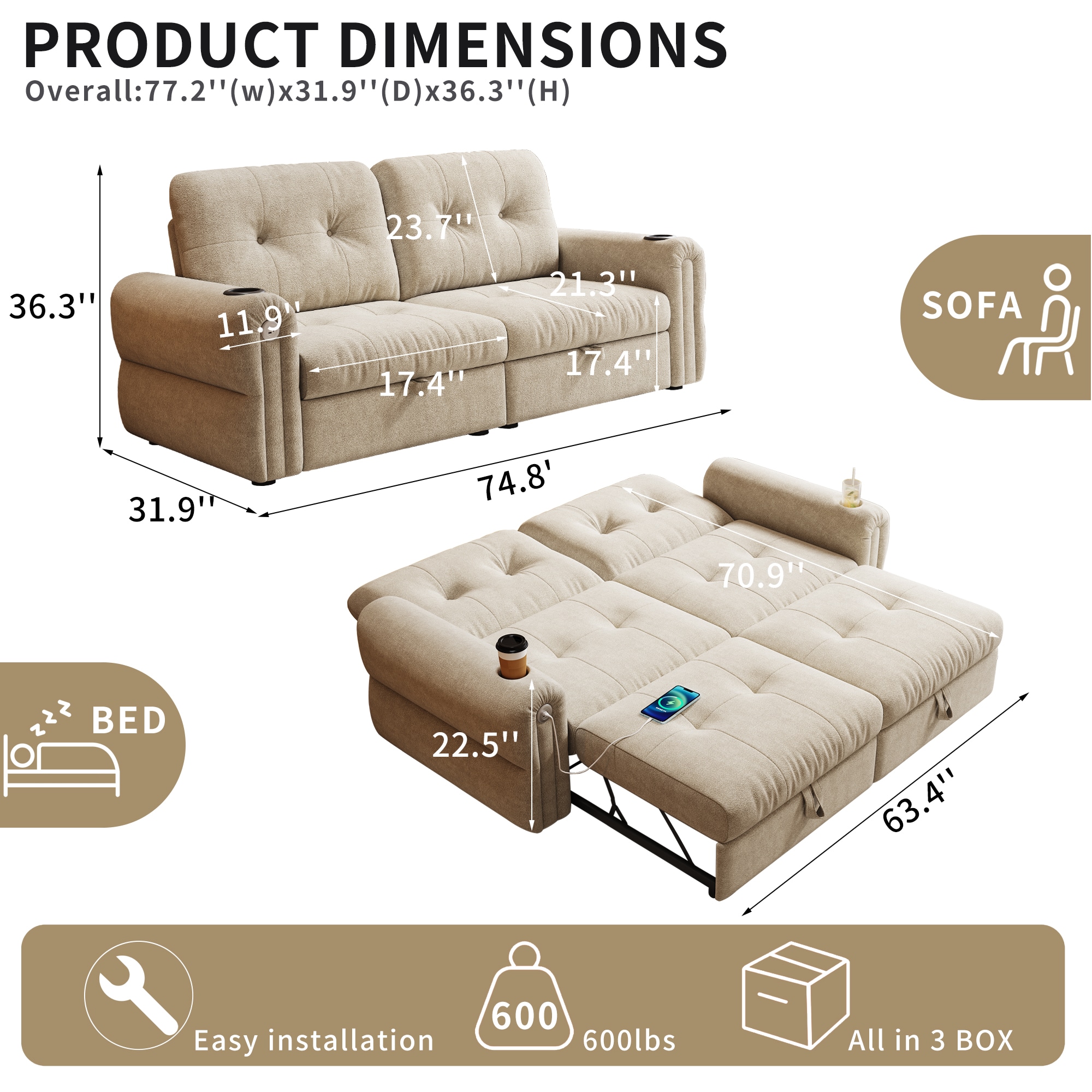 Bybafun YE9600065 futons - View #4