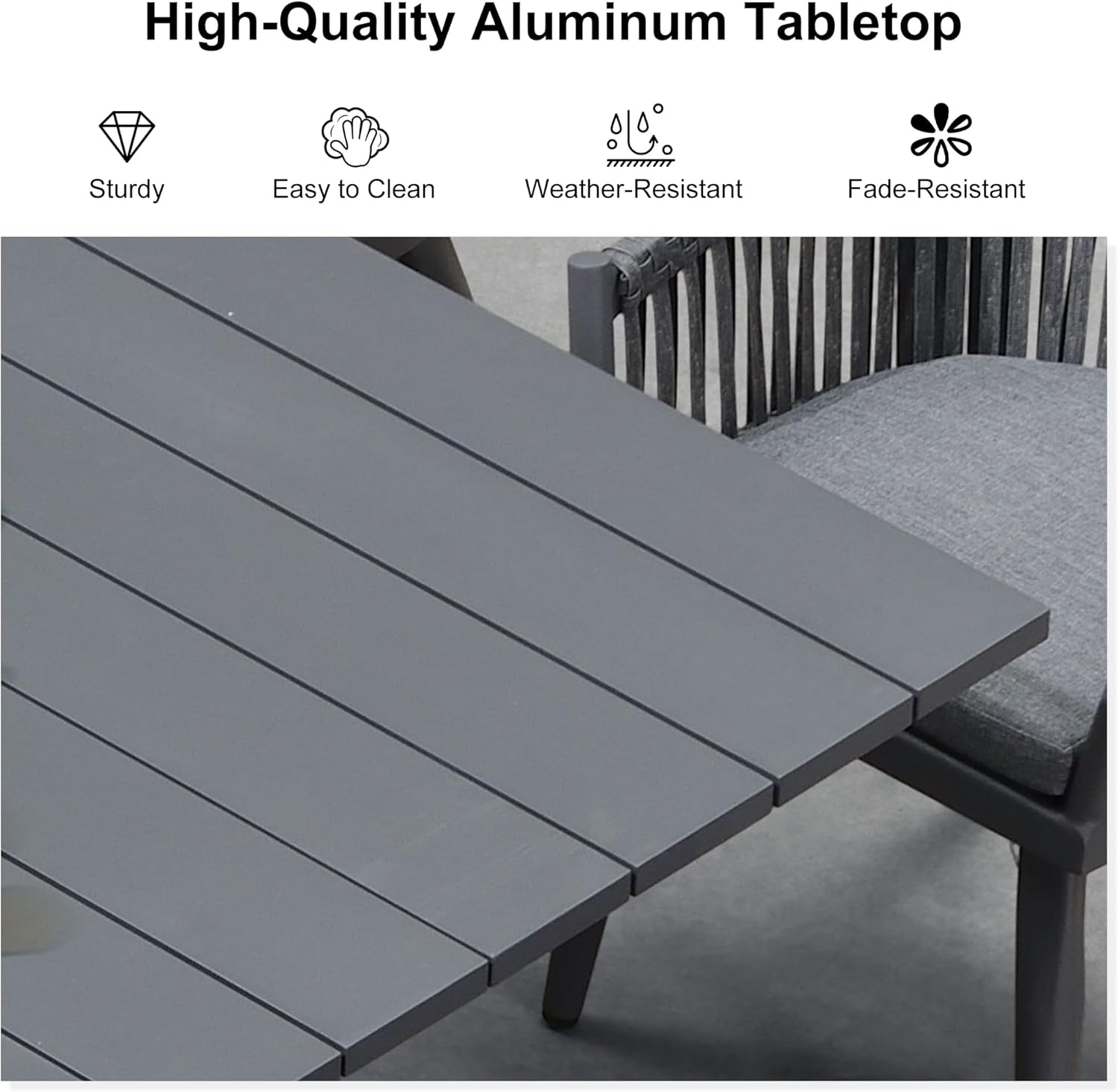 PURPLE LEAF LS03-VT07-160-GY Patio-Dining-Sets - View #6
