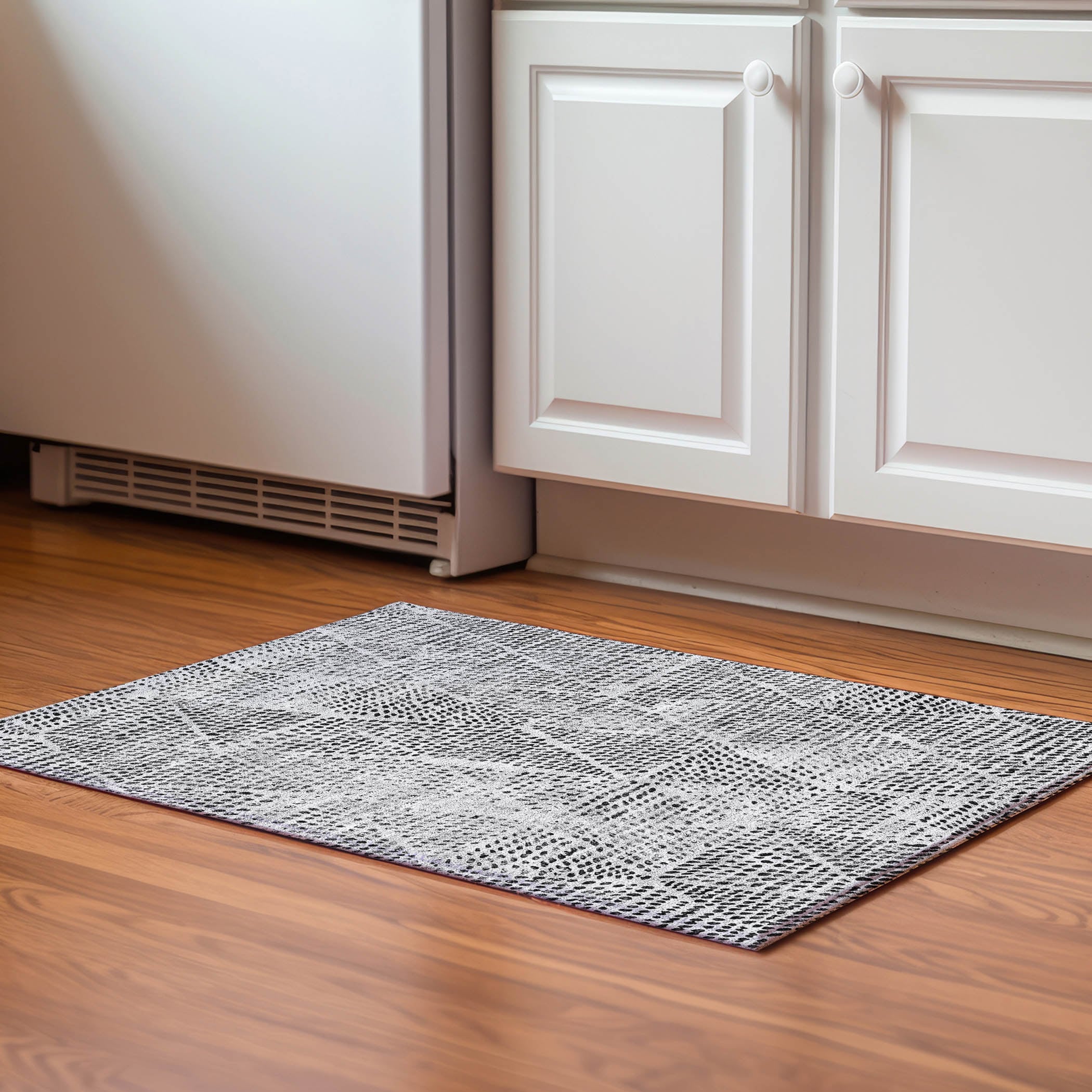 Addison Rugs AMF591PW20X30 Mayfield AMF591PW 2 x 3 (ft) Loomed Polyester Pewter Rectangular Indoor Geometric Machine washable Area rug