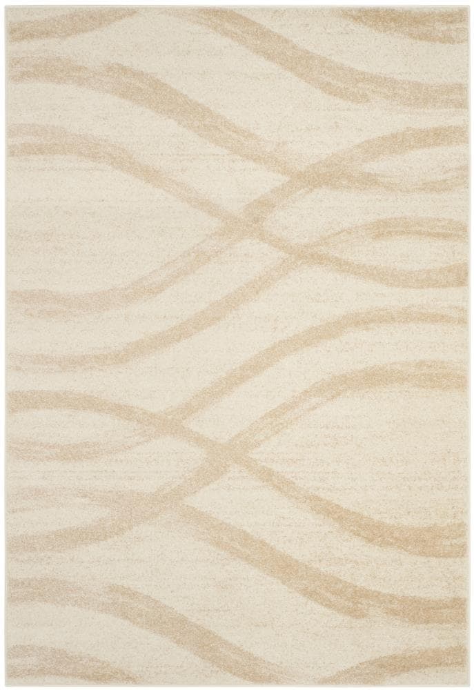 Safavieh ADR125W-4 Adirondack Rosten 4 x 6 (ft) Loomed Polypropylene Cream/Champagne Rectangular Indoor Abstract Lodge Area rug