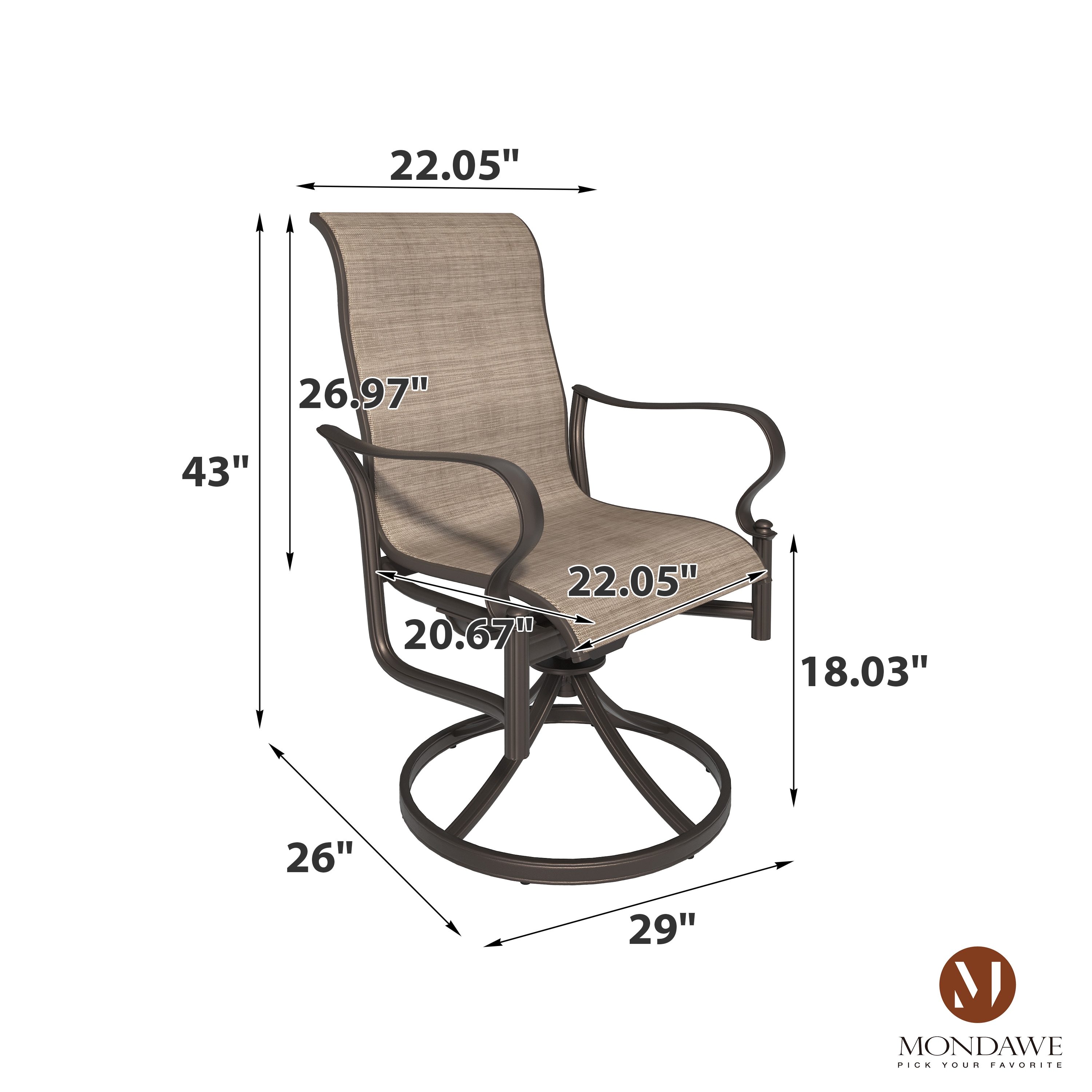 Mondawe MO-LD72CT9PS-BU Patio-Dining-Sets - View #10