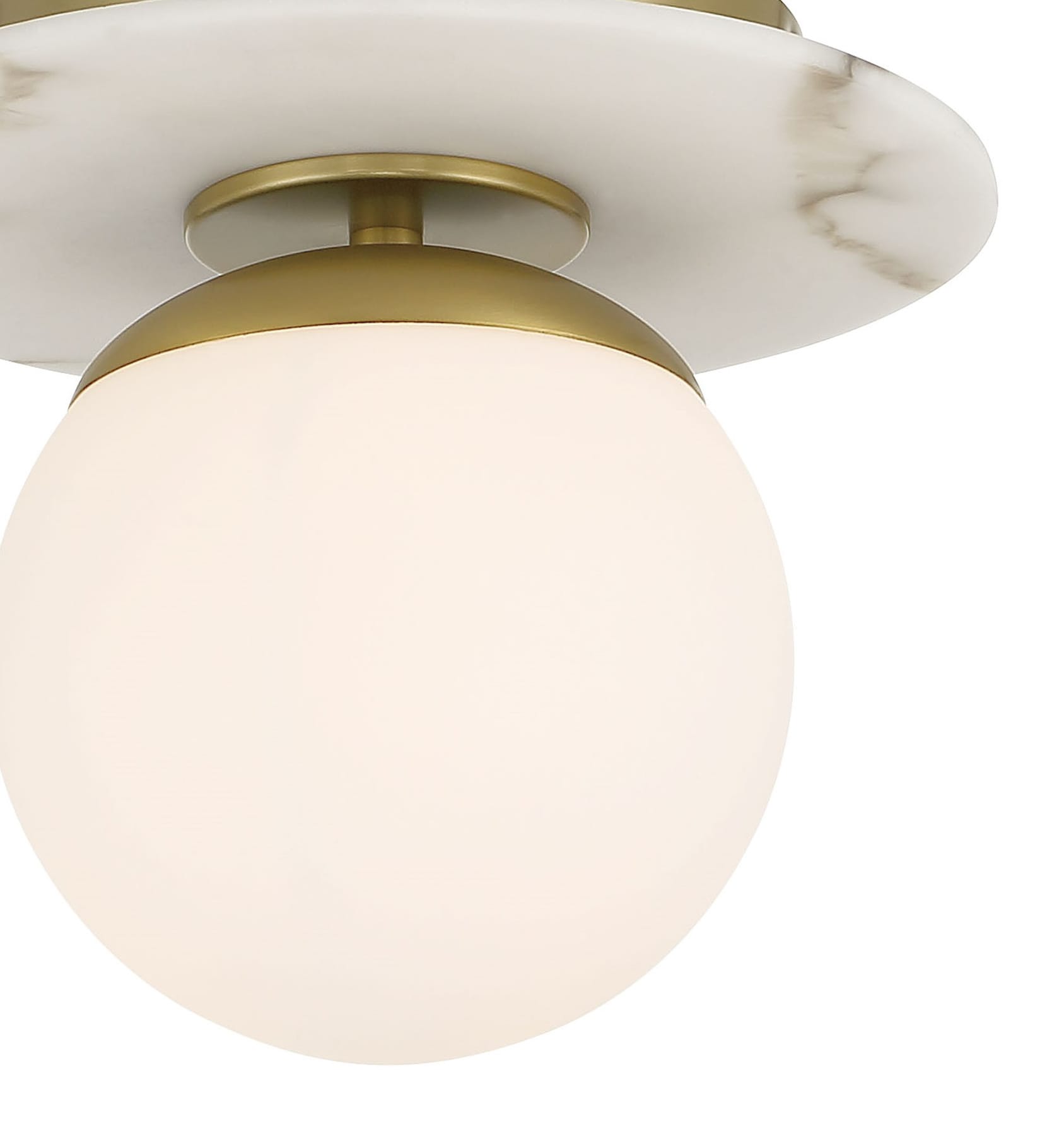 Minka Lavery Orban 1-Light 9-in Satin Brass Semi mount light in the ...