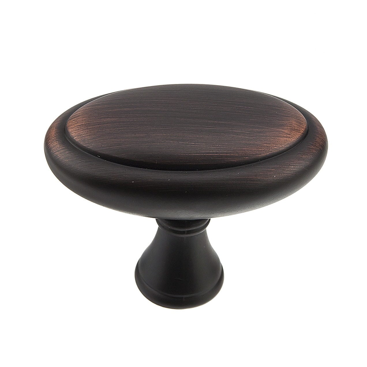 Richelieu BP79040BORB Candiac 1-9/16-in Brushed Oil-Rubbed Bronze Oval Traditional Cabinet Knob