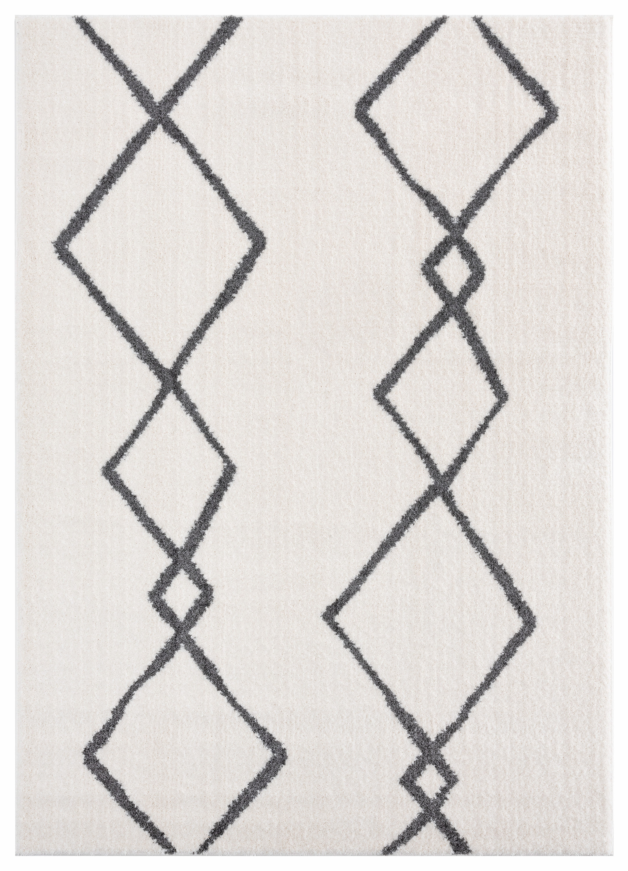 United Weavers Of America 1840 20299 58 Tranquility 5 x 7 (ft) Polyester White Rectangular Indoor Geometric Area rug