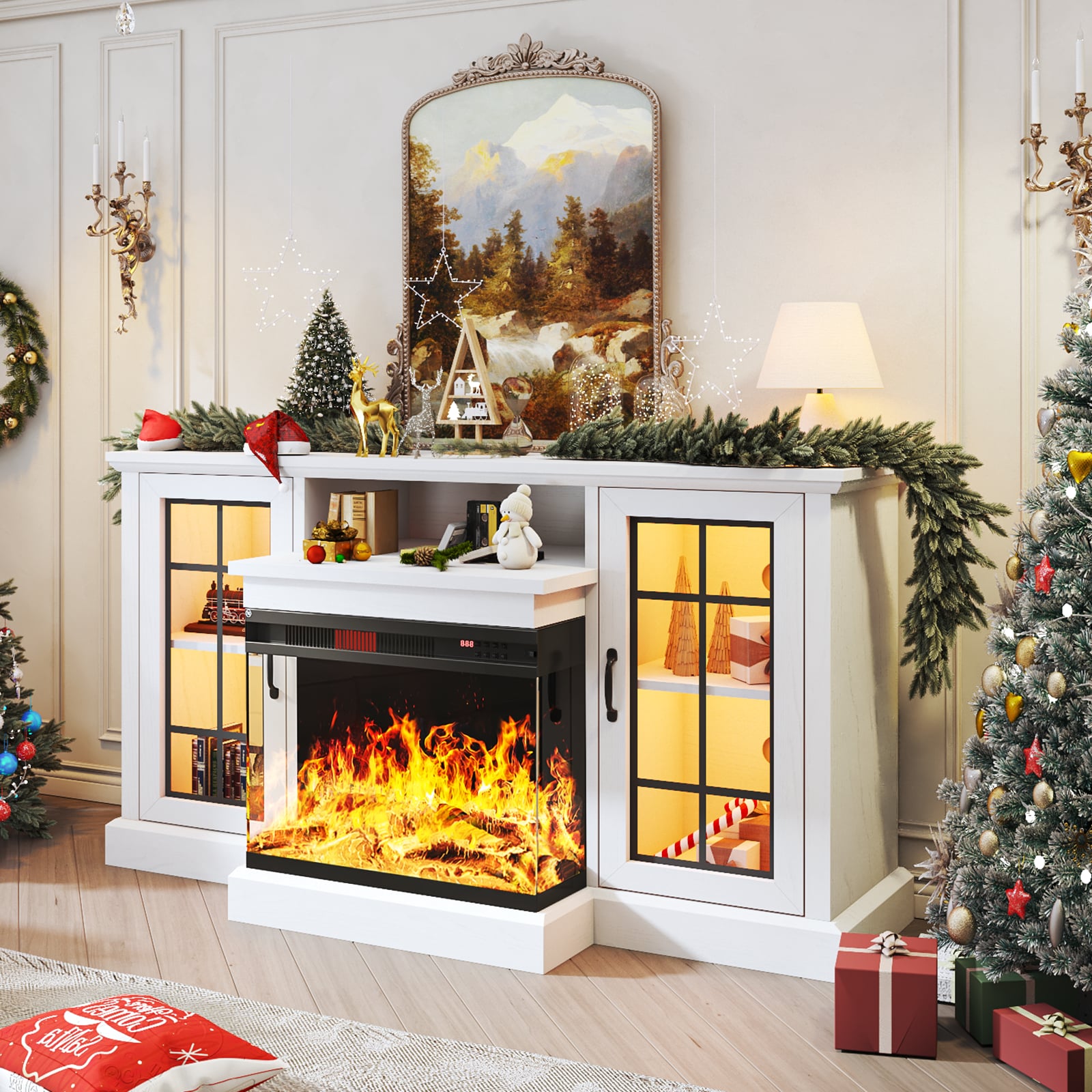AOXUN H21022WH+H20022 Electric-Fireplaces - View #9