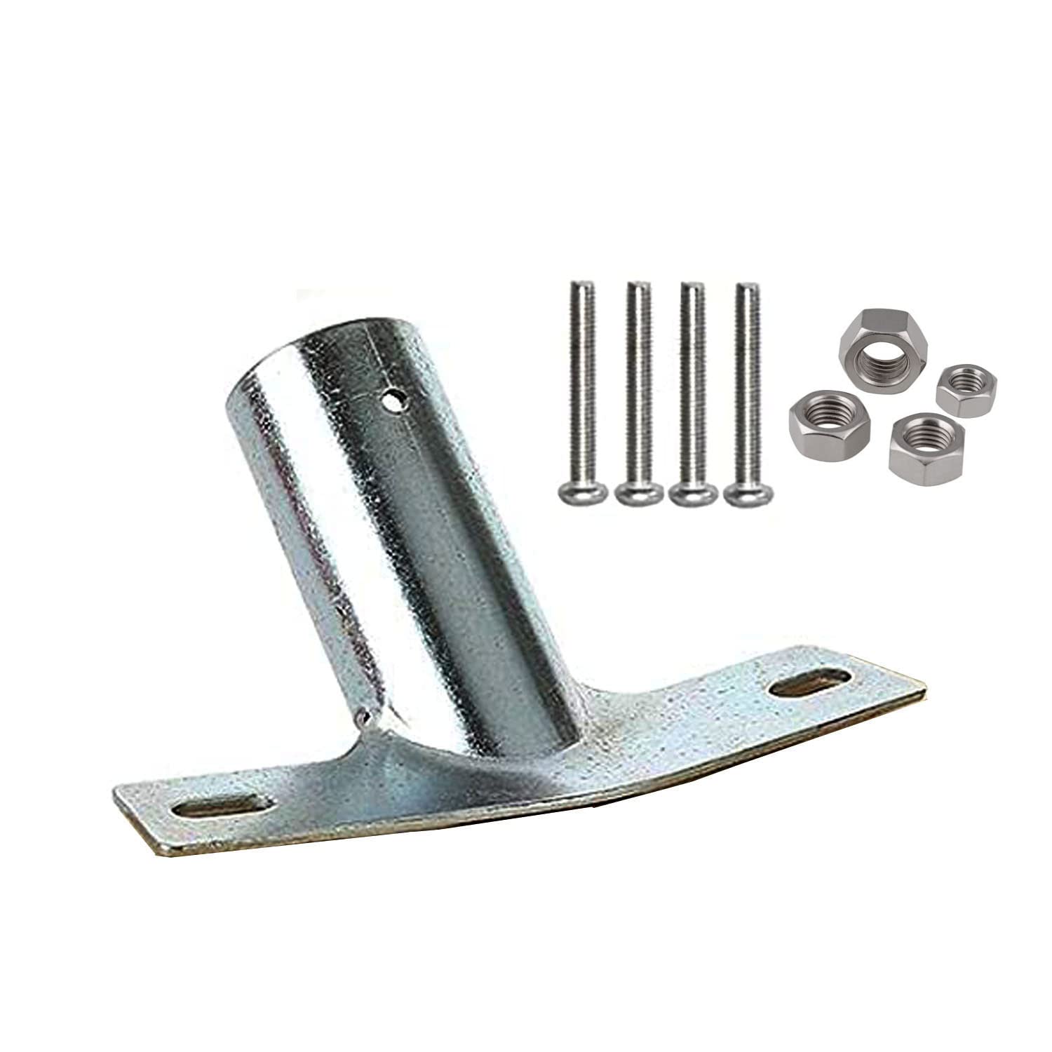 LAIFUCAM  Heavy Duty Metal Broom Handle Bracket for 20 to 26 mm Wooden Handles Fixed Recessed Clip for Flat Backed Brooms Galvanized Steel 1