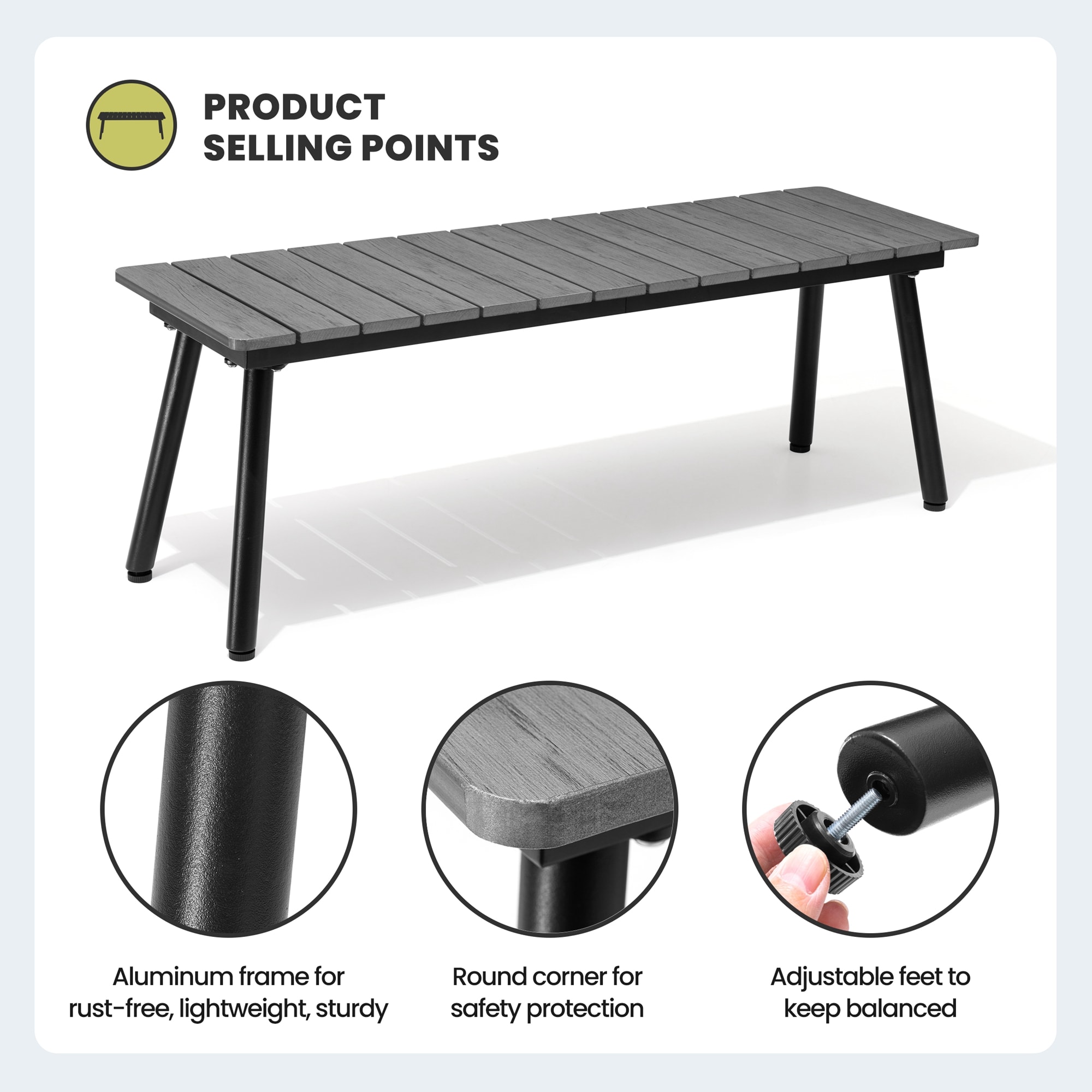 Crestlive Products CL-DC039GRY-1 benches - View #7
