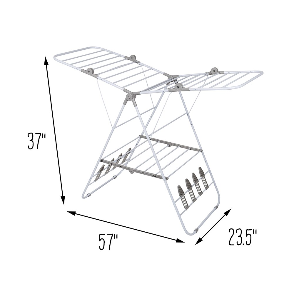 Honey-Can-Do Heavy-Duty Gullwing Clothes Drying Rack, 57 in. x 23.5 in. x  37 in.