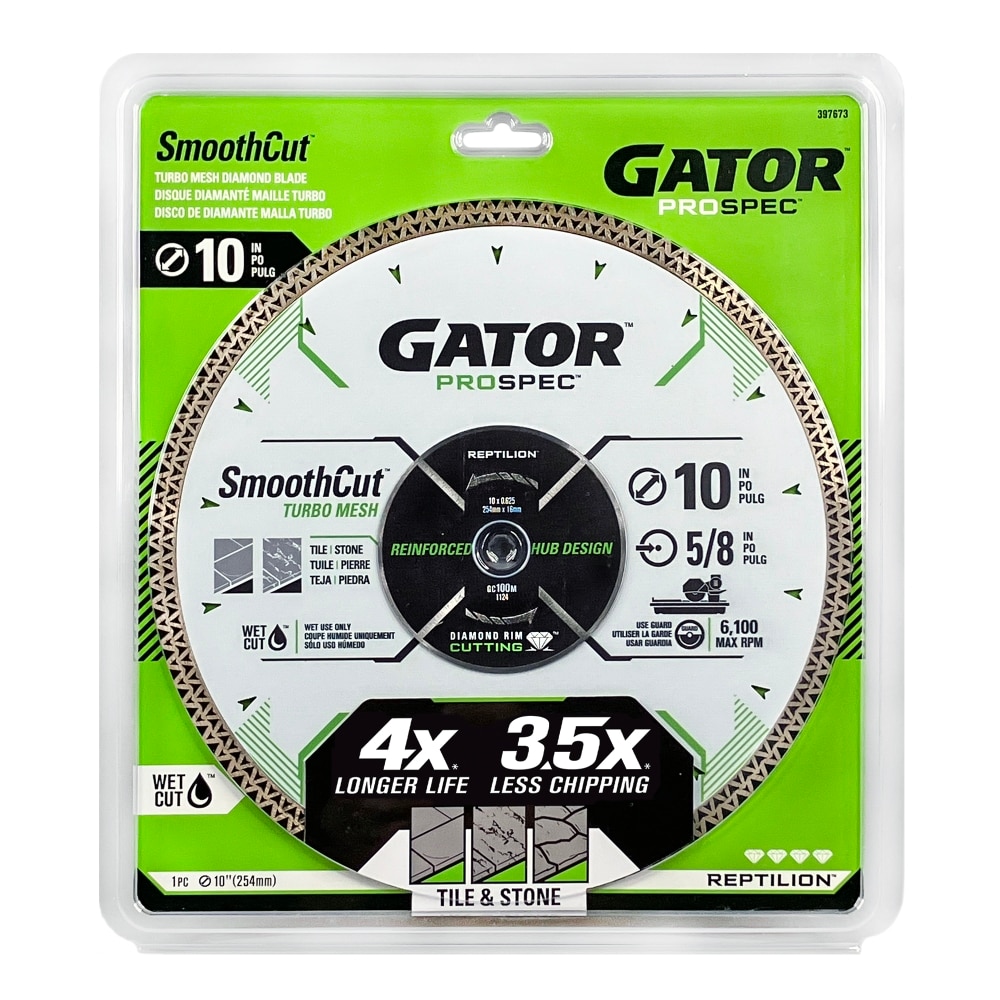 Gator 397673 ProSpec 10-in Wet Turbo Rim Diamond Saw Blade