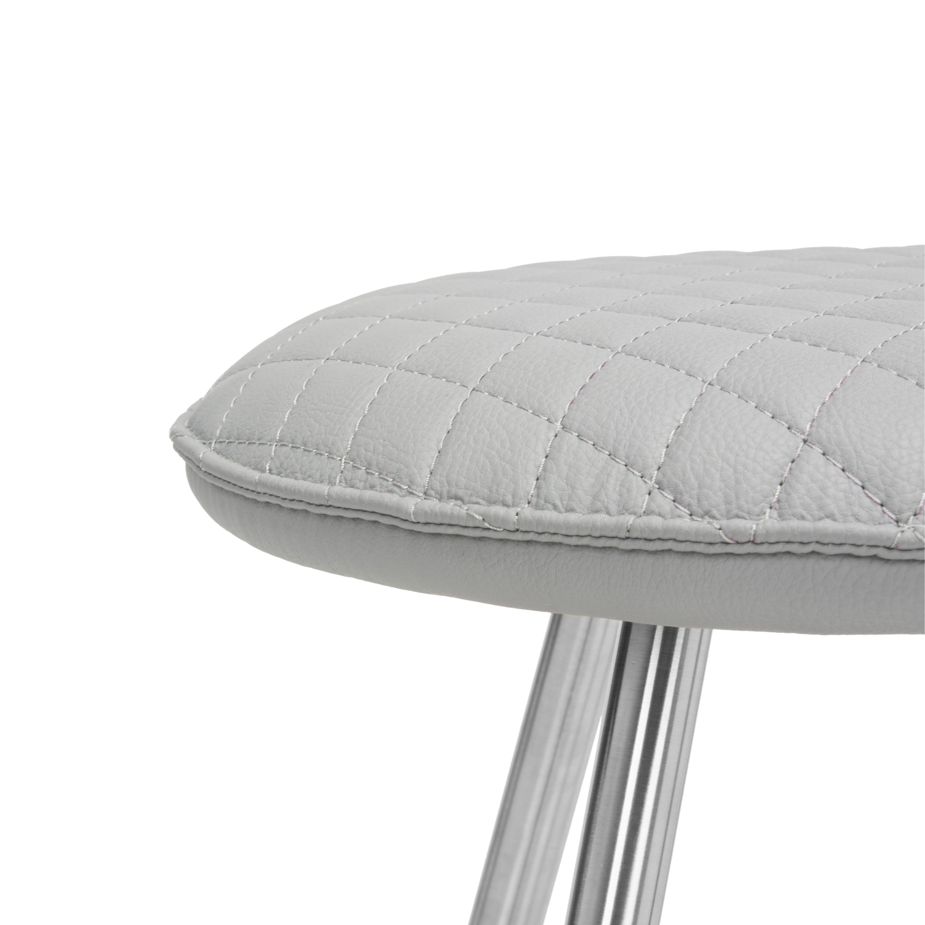 Brinley 17" Gray Metal Transitional Stool