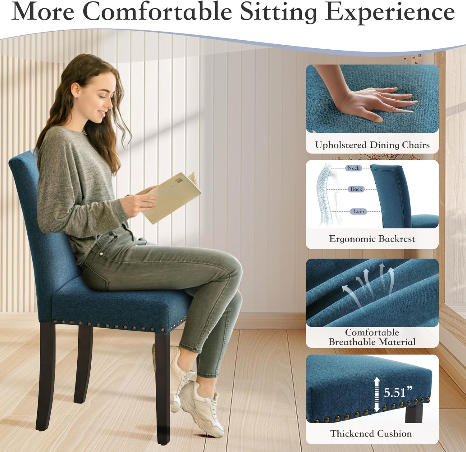 Qeetex LHF-CY-7BL33 Dining-Chairs - View #4