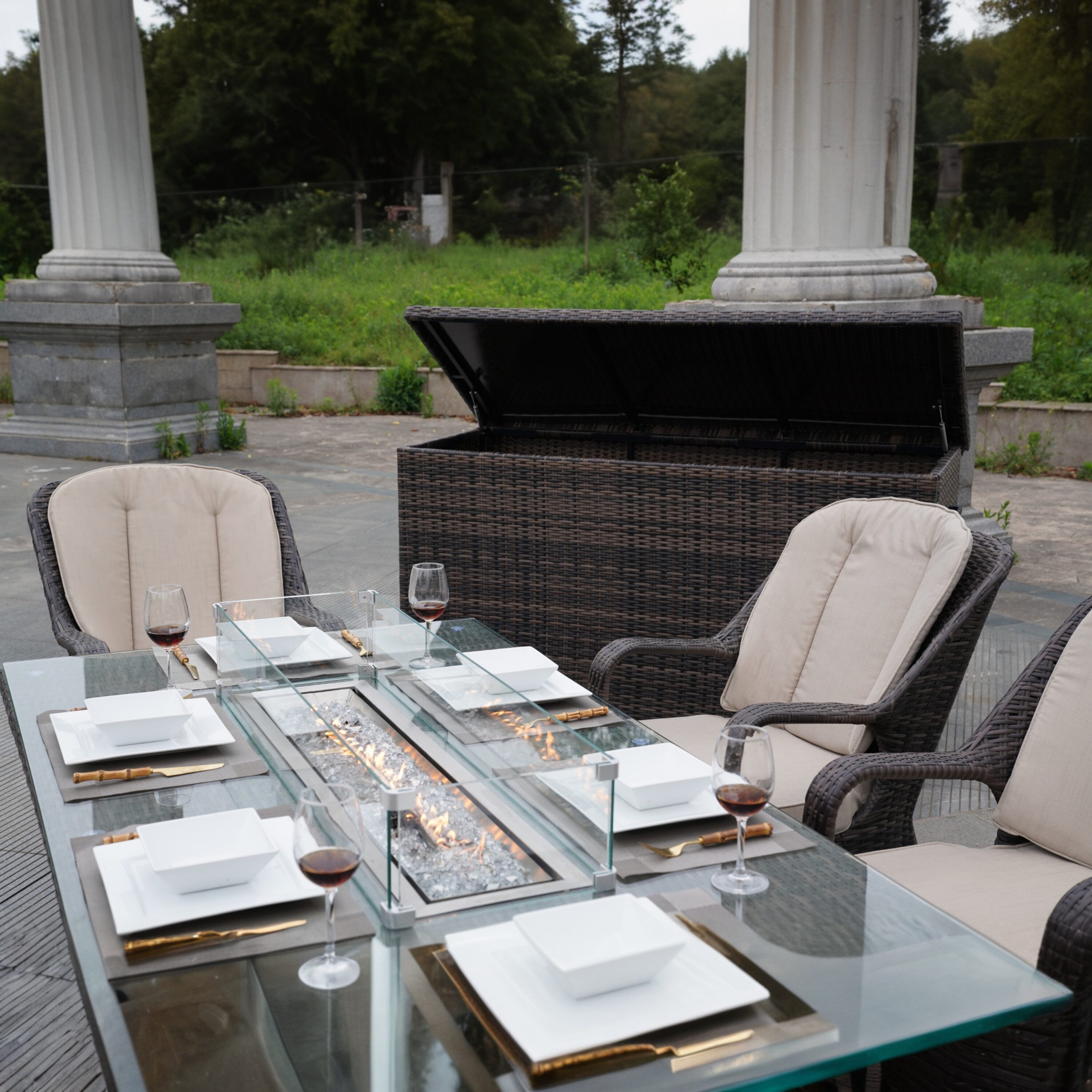 Direct Wicker DWG-06R009&3256B-BR Patio-Dining-Sets - View #7