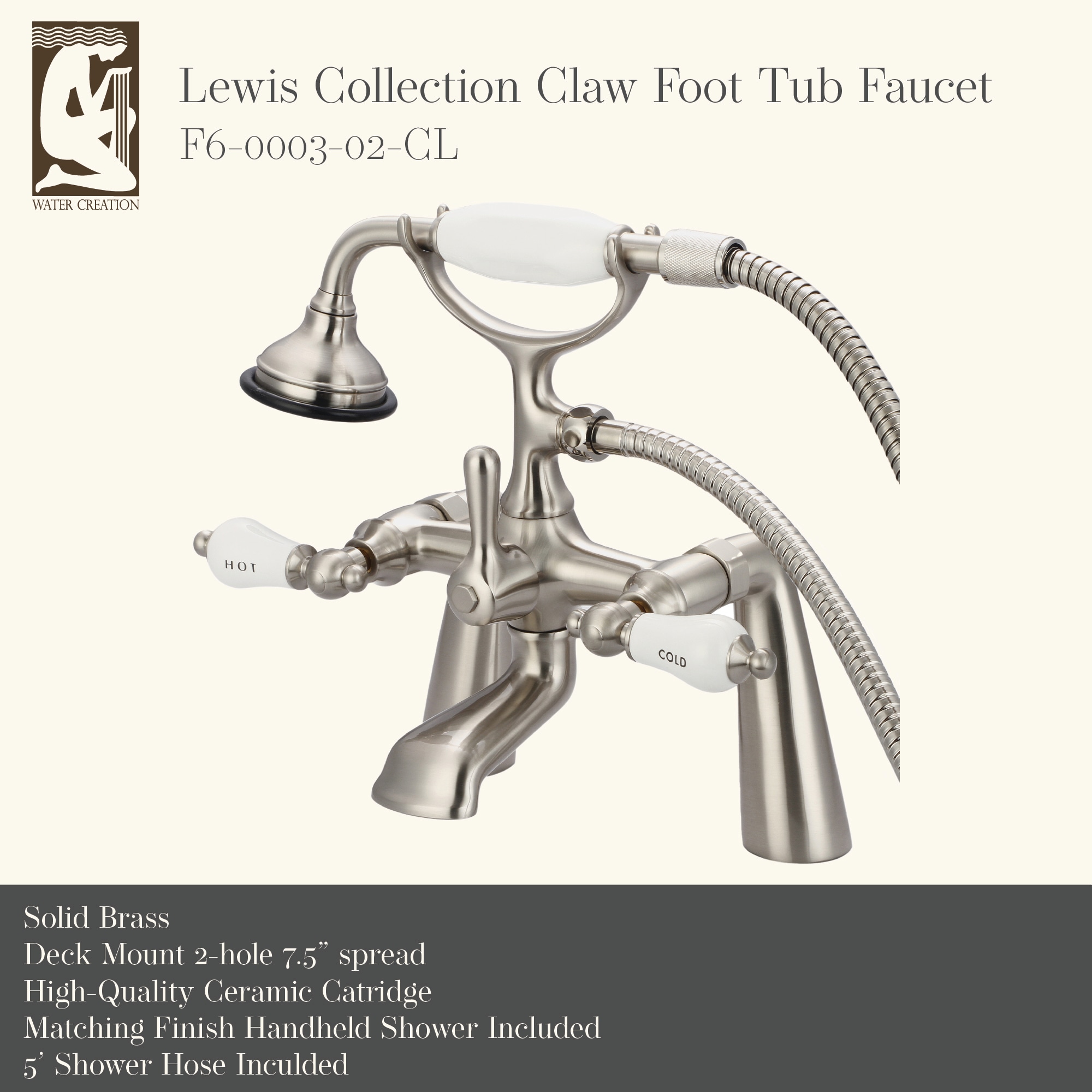 Water Creation F6-0003-02-CL Roman-Tub-Faucets - View #3