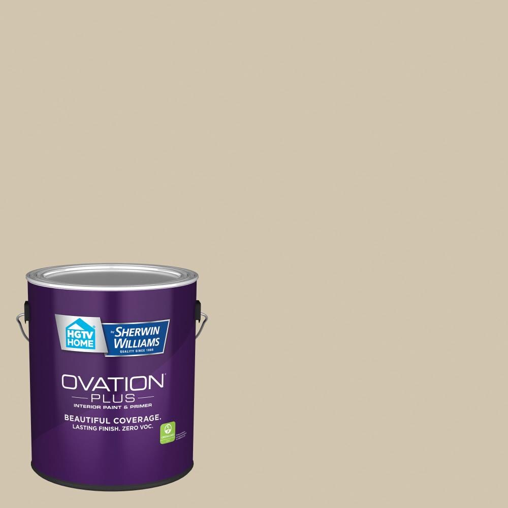 HGTV HOME by Sherwin-Williams HGSW3147-2557219 Ovation Plus Satin Kilim Beige HGSW3147 Latex Interior Paint Paint + Primer ( 1-gallon )
