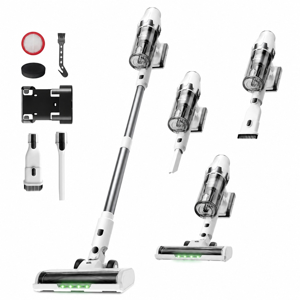 Phyfalip LPF0727P028  Cordless Vacuum Cleaner 580W 48KPA 65Mins Vacuum Cleaners for Home Self Standing Anti Tangle Vacuum with LED Display renewable power