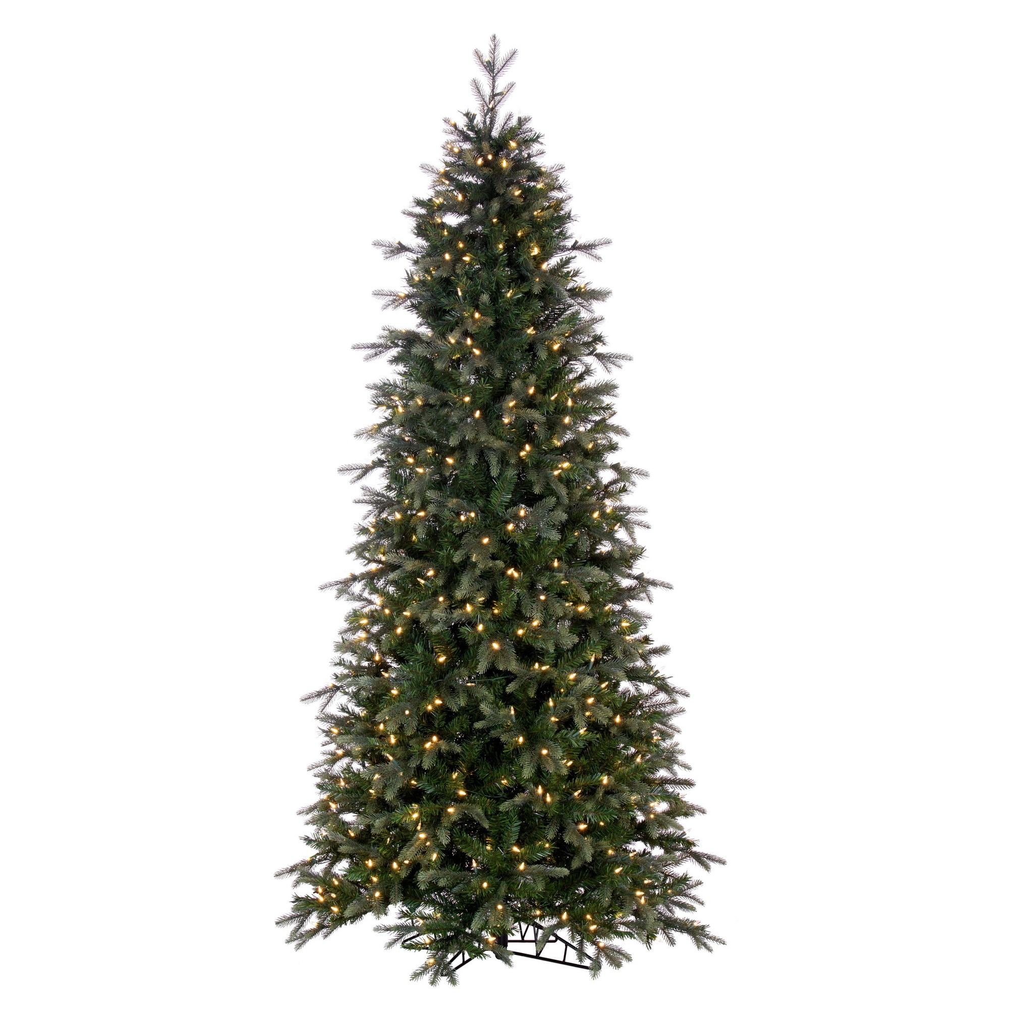 Vickerman K224076LED 7.5-ft Fir Pre-lit Slim Artificial Christmas Tree with White LED Lights