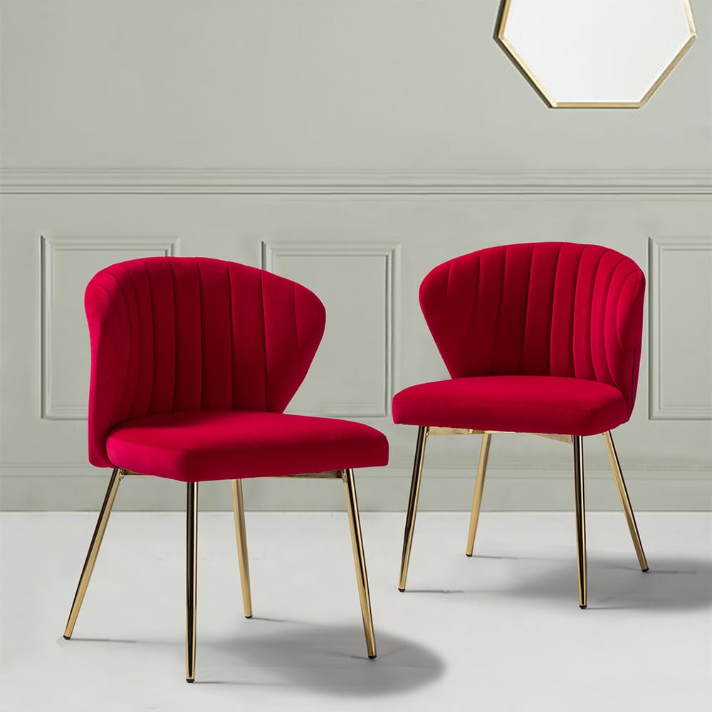 14 Karat Home CHM0011-S2-RED chairs - View #2