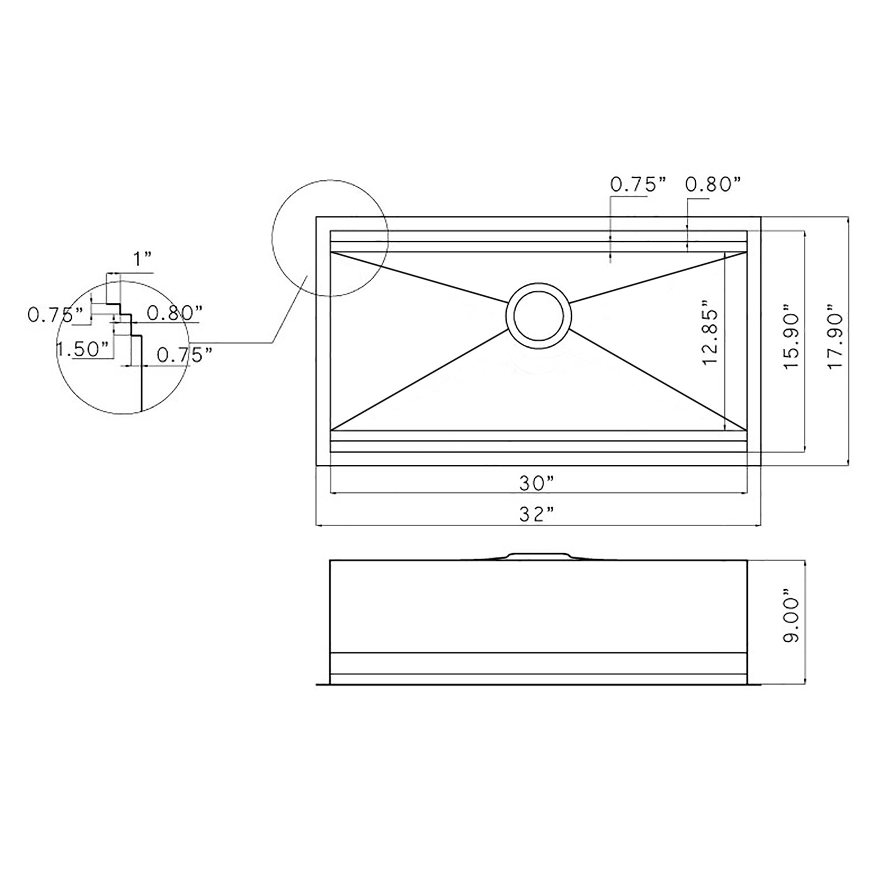 AKDY KS0502-KF9 Kitchen-Sinks - View #8