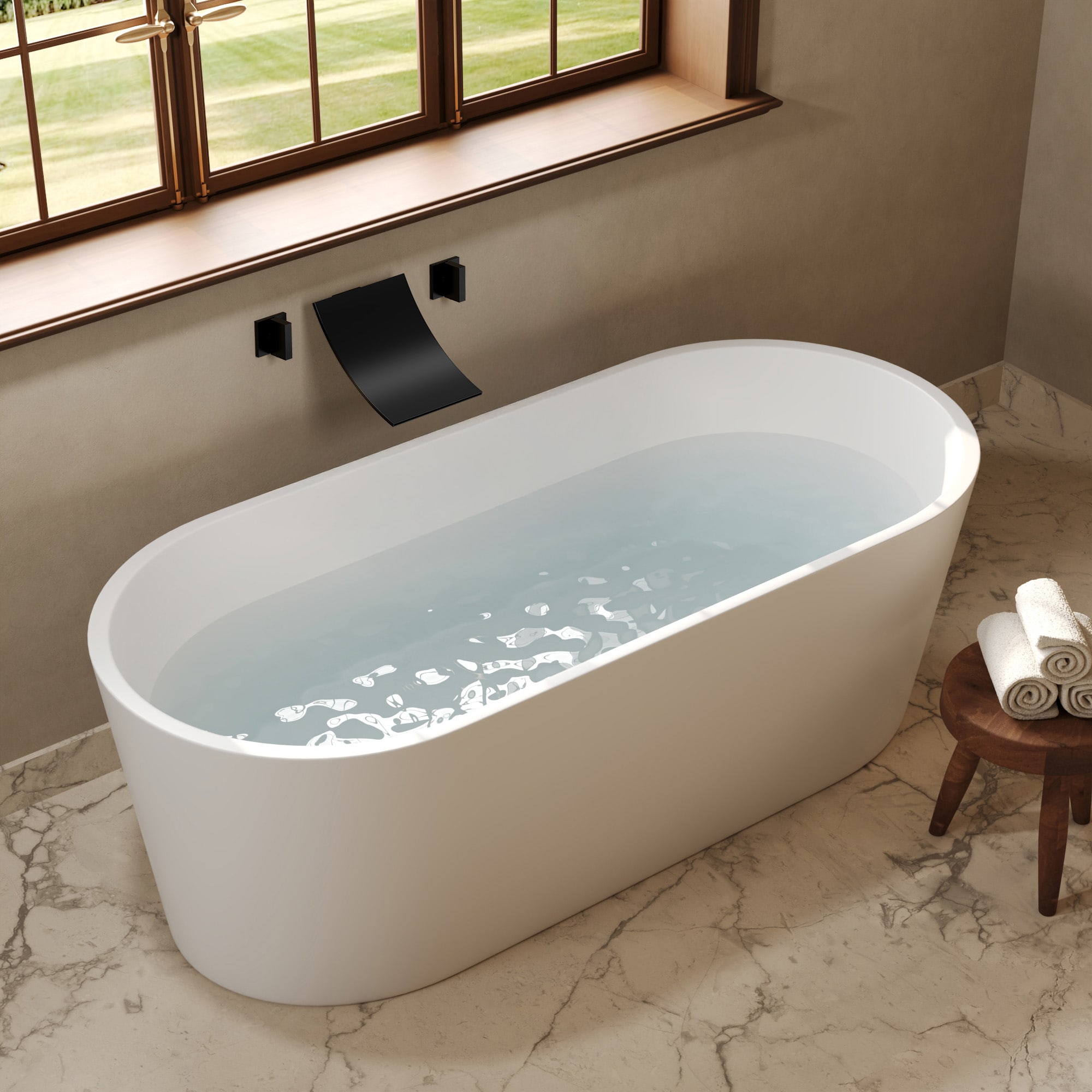 GRANDJOY FL23671-BN Roman-Tub-Faucets - View #3
