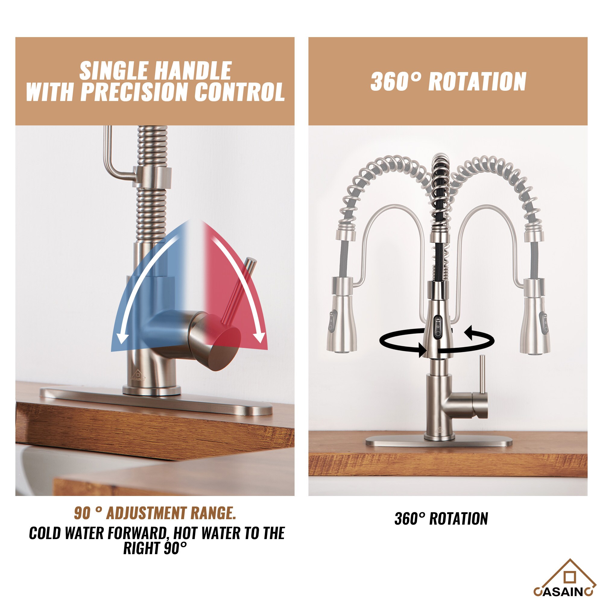 CASAINC KCLT0022-BN Kitchen-Faucets - View #7