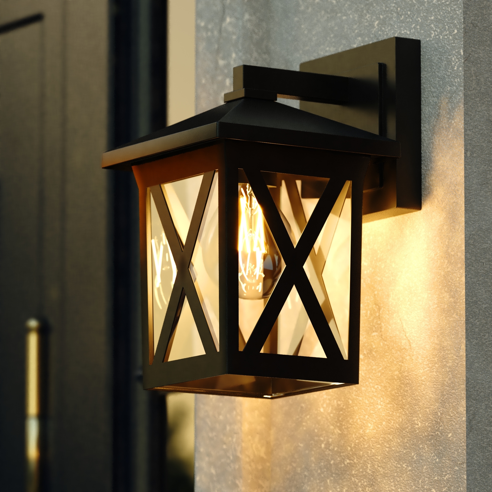 Cascadia T0744 Rockford 1 -Light 8.75-in H Matte Black Hardwired Outdoor Wall Light