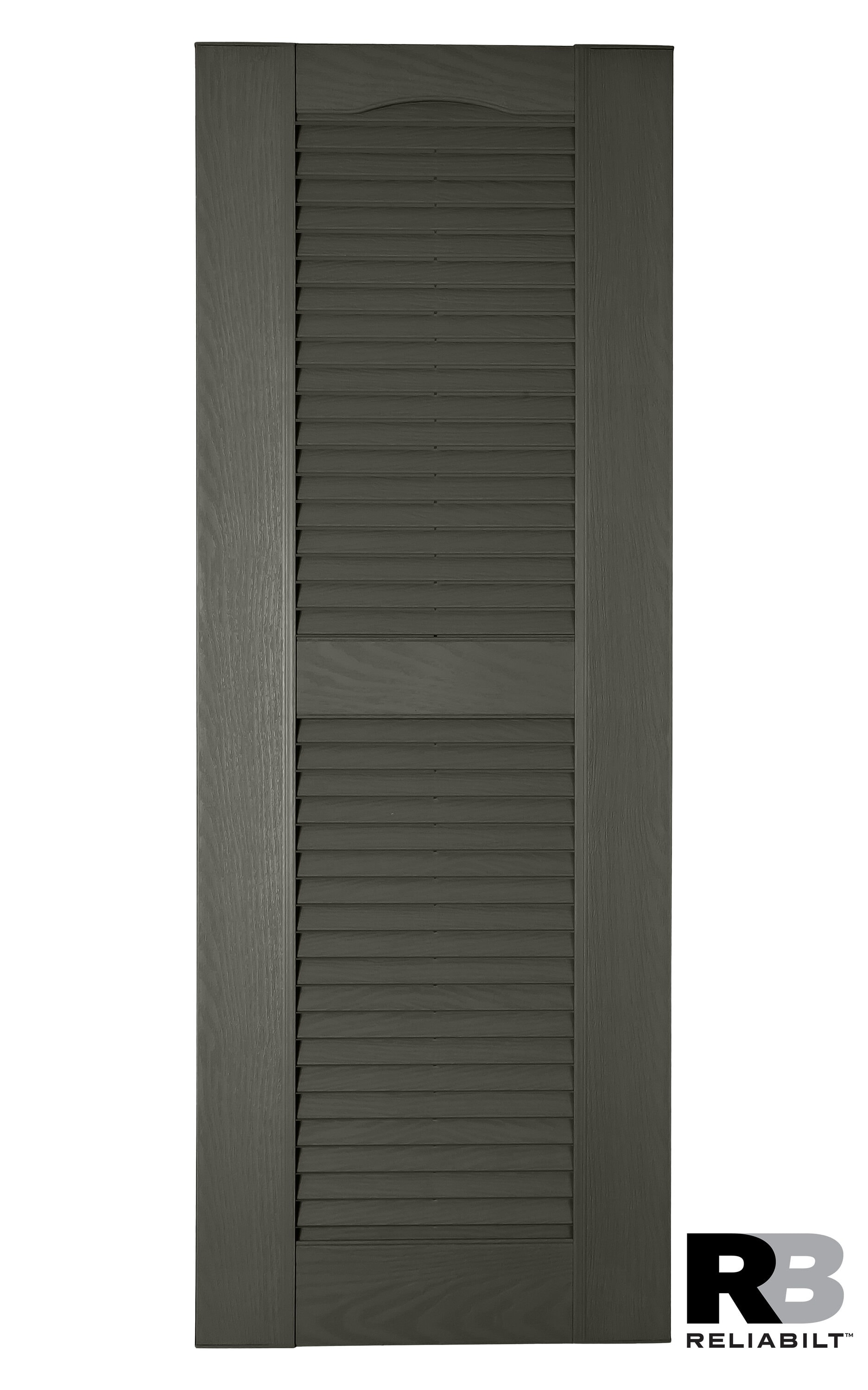 RELIABILT LVRCT1867352 17.75-in W x 67-in H Dove Gray Louvered Polypropylene Exterior Shutters ( 2 -Pack )