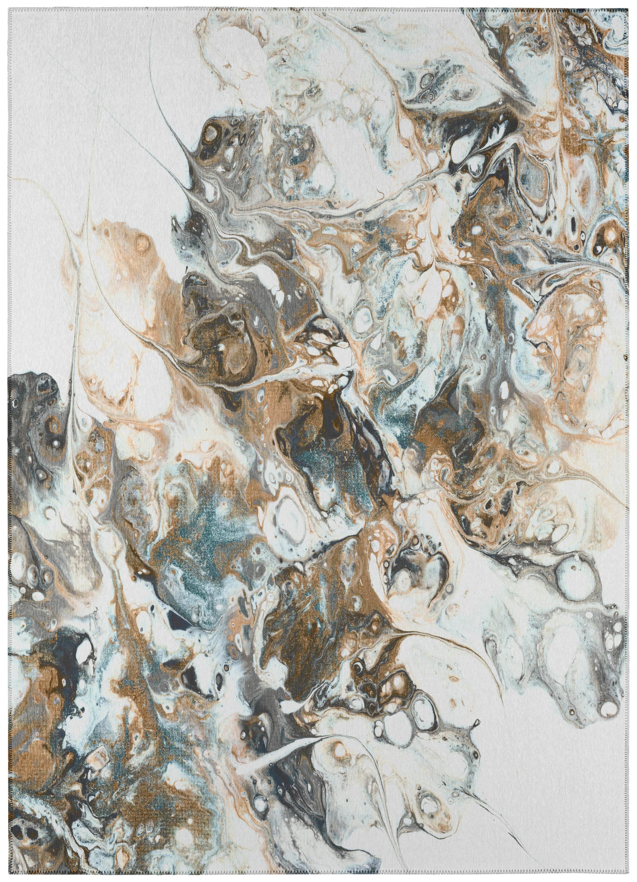 Karina Smoke Gray Abstract Chenille 10' x 14' Area Rug