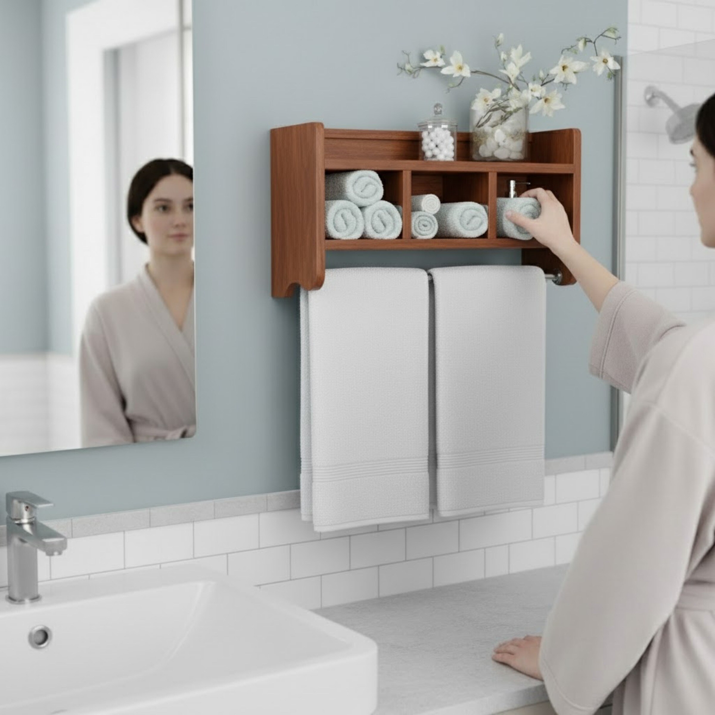 Alaterre Furniture ABSS0070 Bathroom-Shelves - View #2