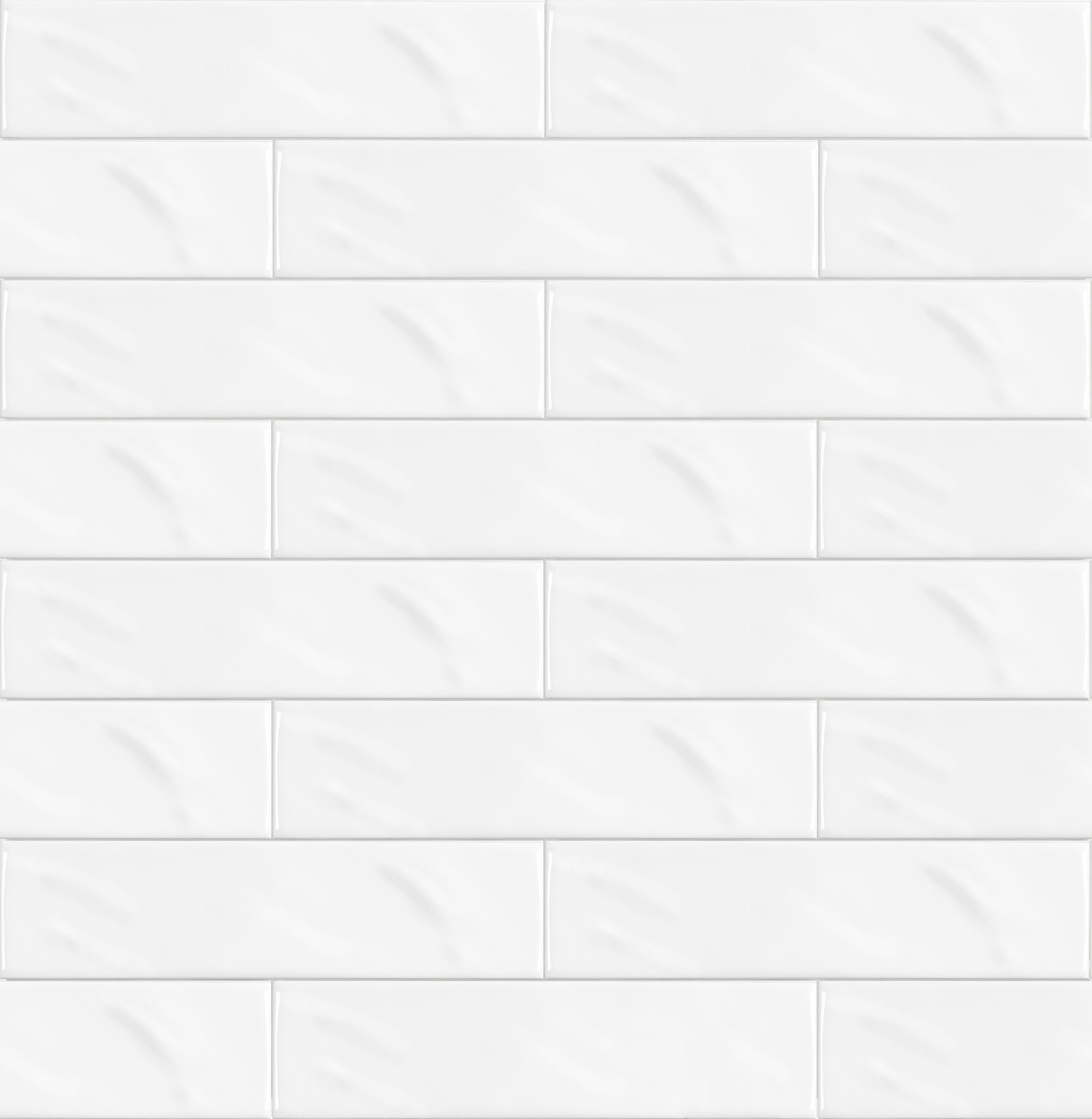 White Glossy Ceramic Square Tiles Seamless Pattern. Office, Home
