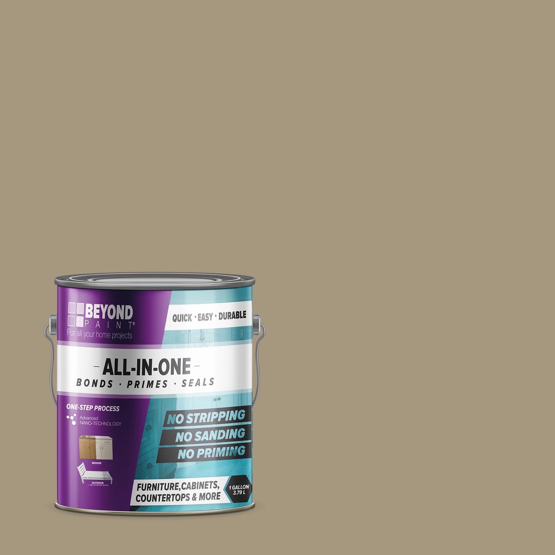 Rust-Oleum Sure Color Smooth Pebbles, Interior Paint + Primer, Flat Finish,  2-Pack 