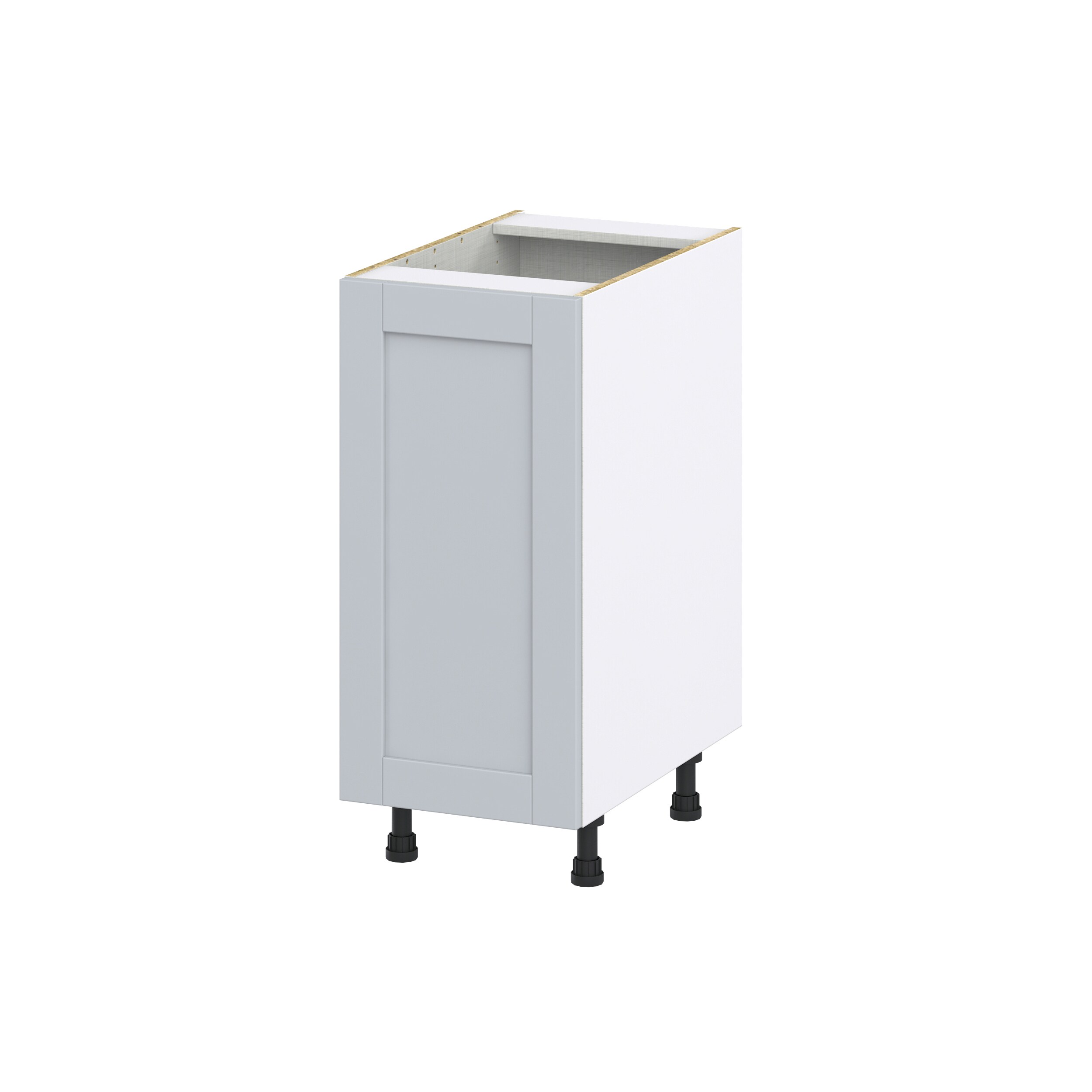 Hugo&Borg DSB15FHI3(L/R)-CH Charlesberg 15-in W x 34.5-in H x 24-in D Light Gray 3 -Drawers Base Fully assembled Cabinet (Flat Panel Shaker)