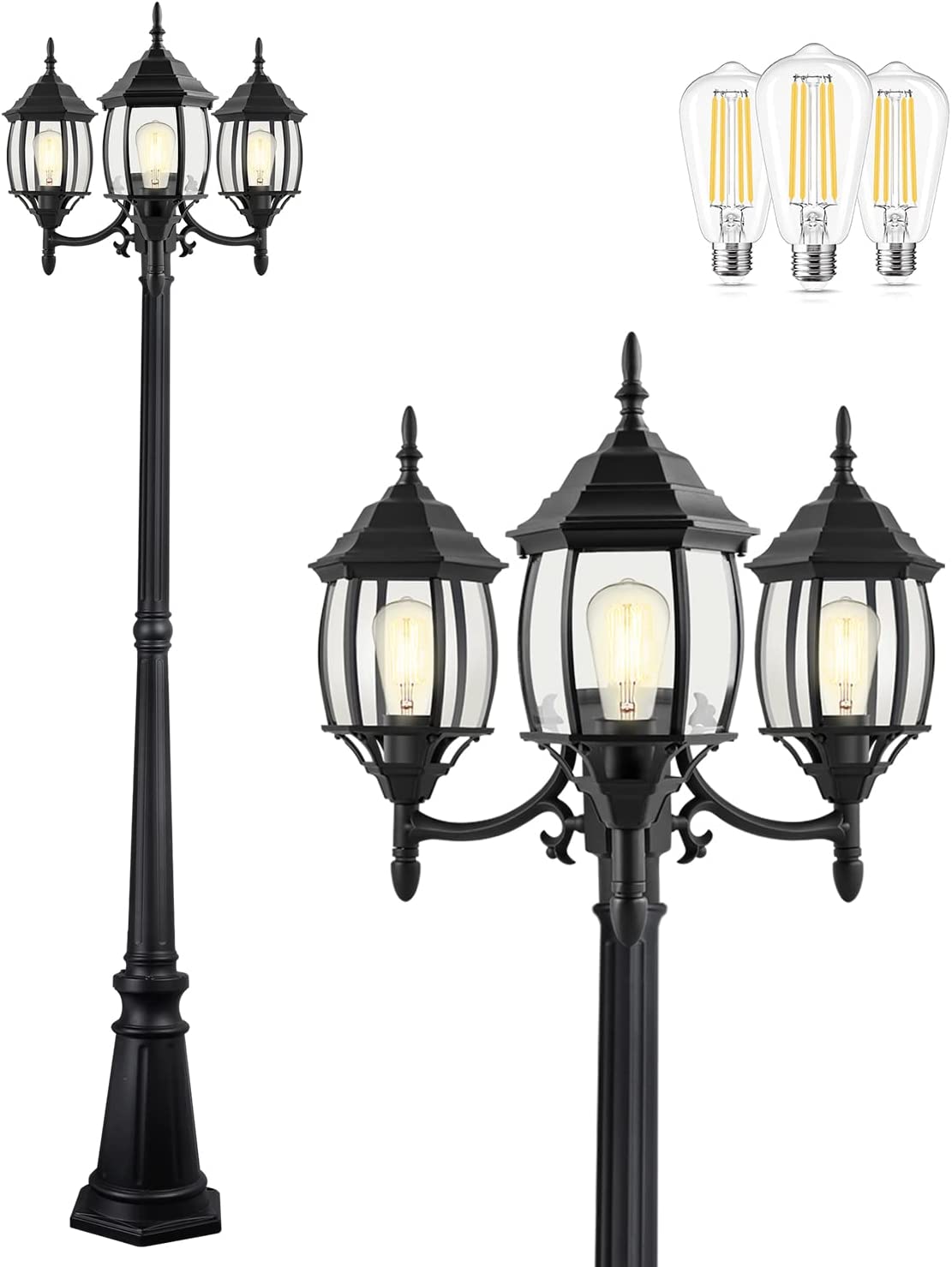 Hukoro FL90003-BK Complete-Post-Lights - View #5