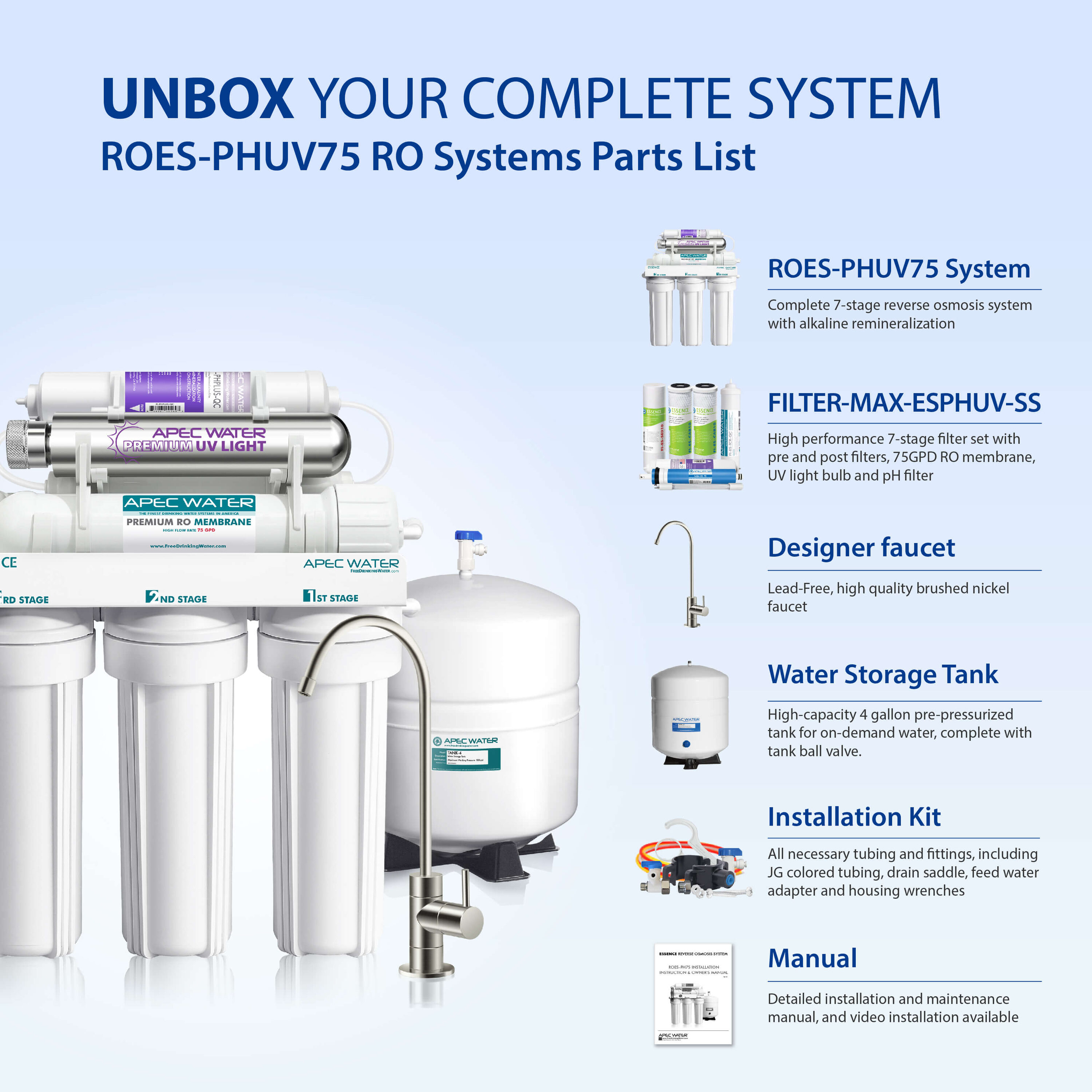 APEC Water ROES-PHUV75 Under-Sink-Filtration-Systems - View #6