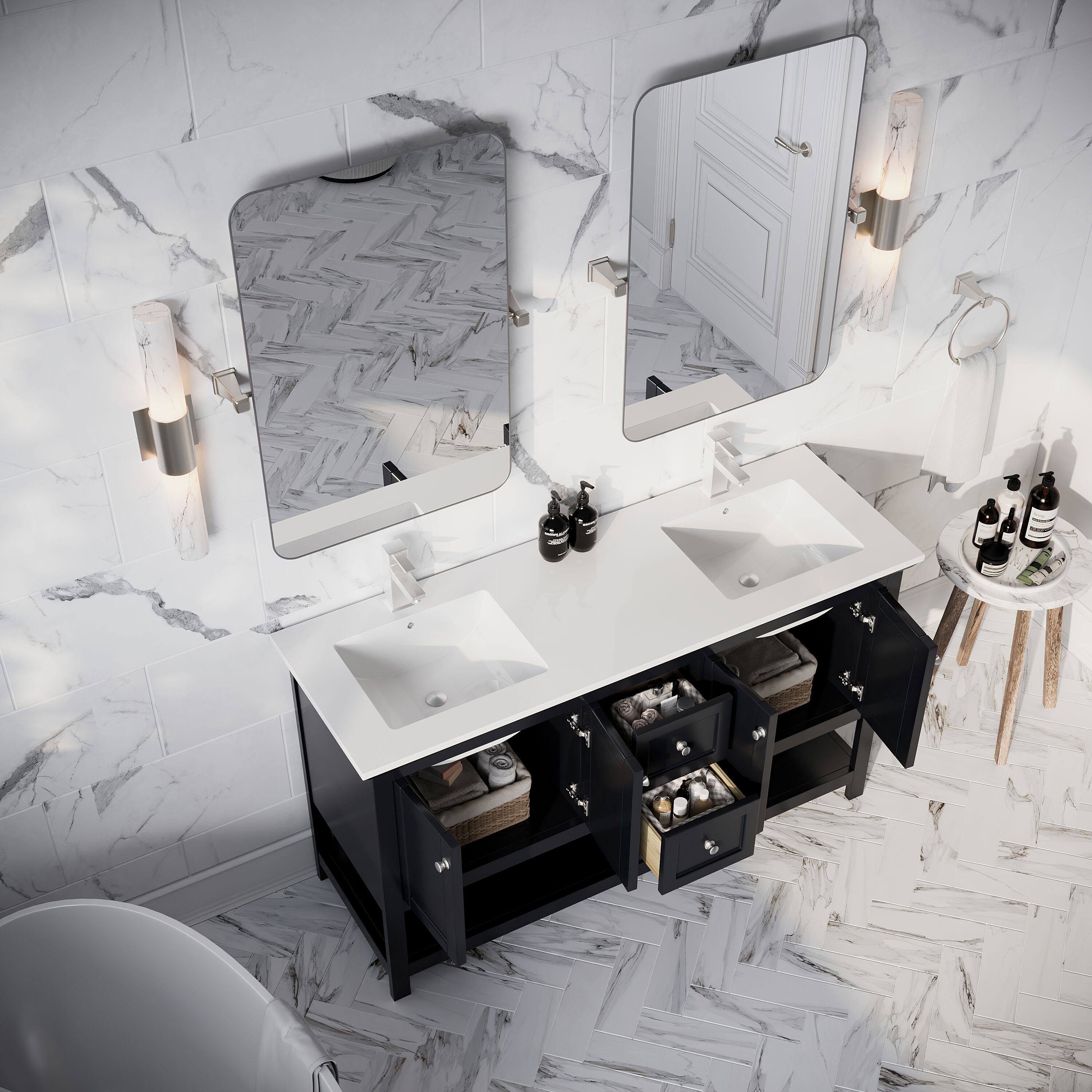 Fresca FCB2360BL-D-CWH-U Bath-Vanity-Combo - View #3