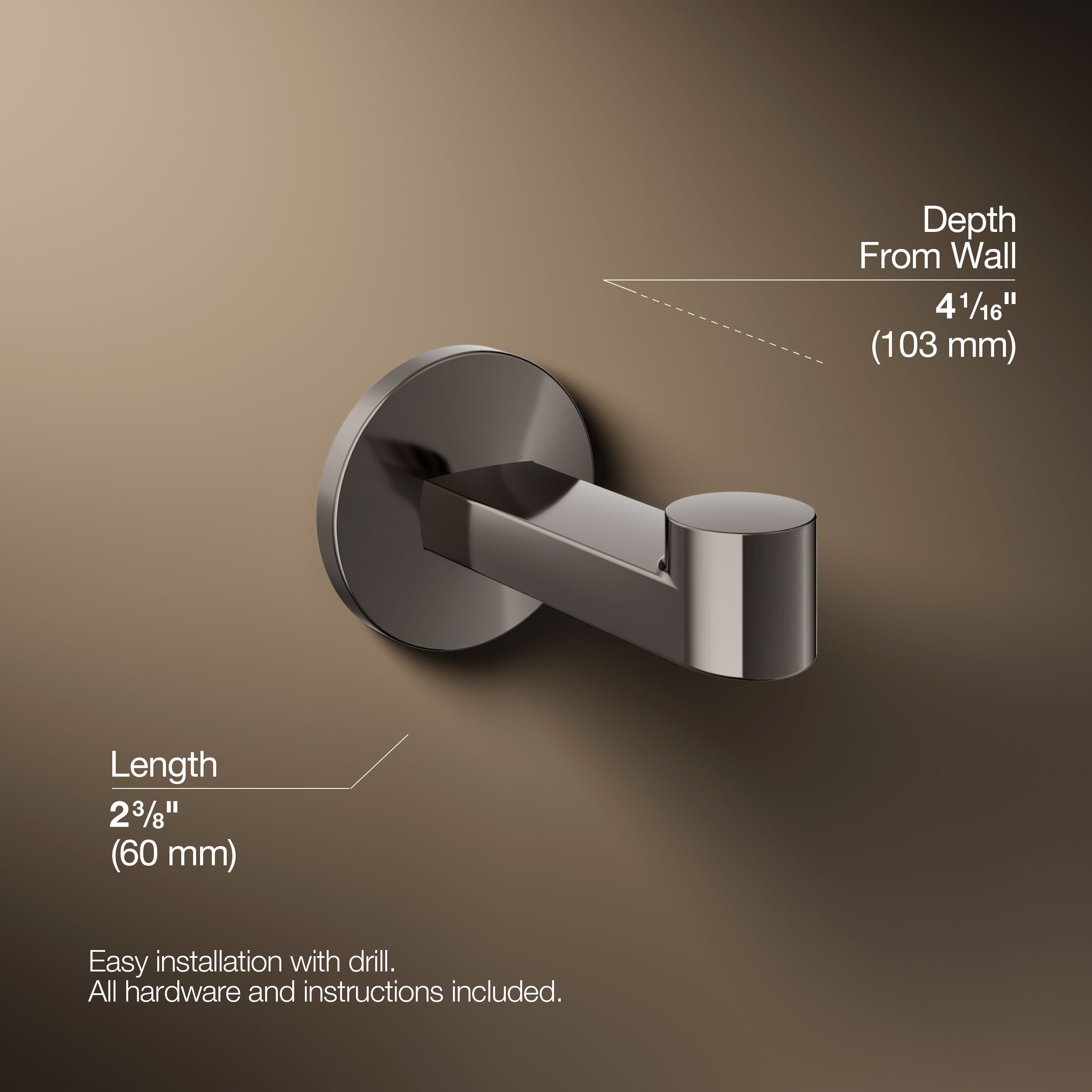 KOHLER 78378-TT Robe-Hooks - View #3