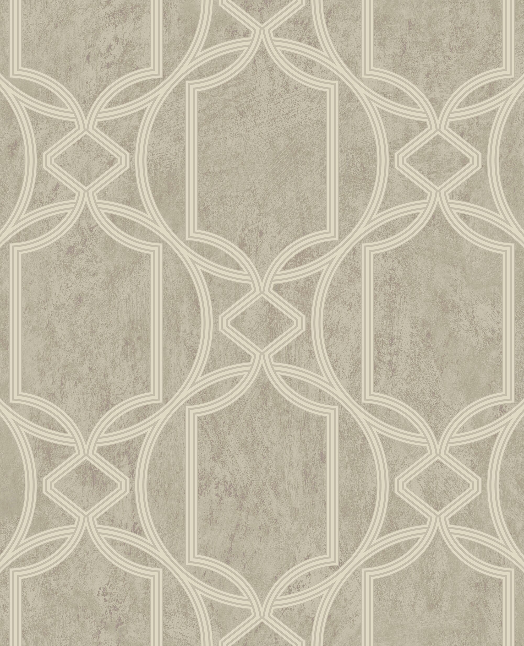 Graham & Brown 106682 Tranquility 56-Sq. Feet Taupe Vinyl Textured Geometric Unpasted Wallpaper