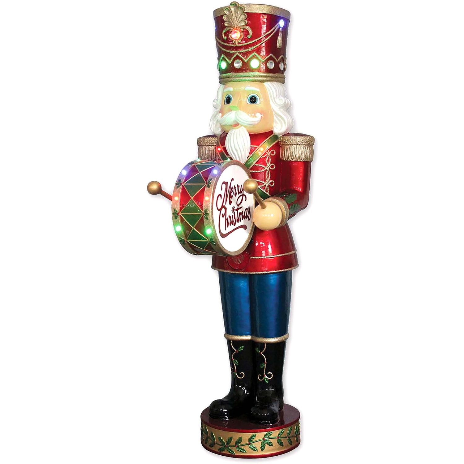 3.5 ft LED Pre-Lit popular Christmas Nutcracker with Drum Standing Decor