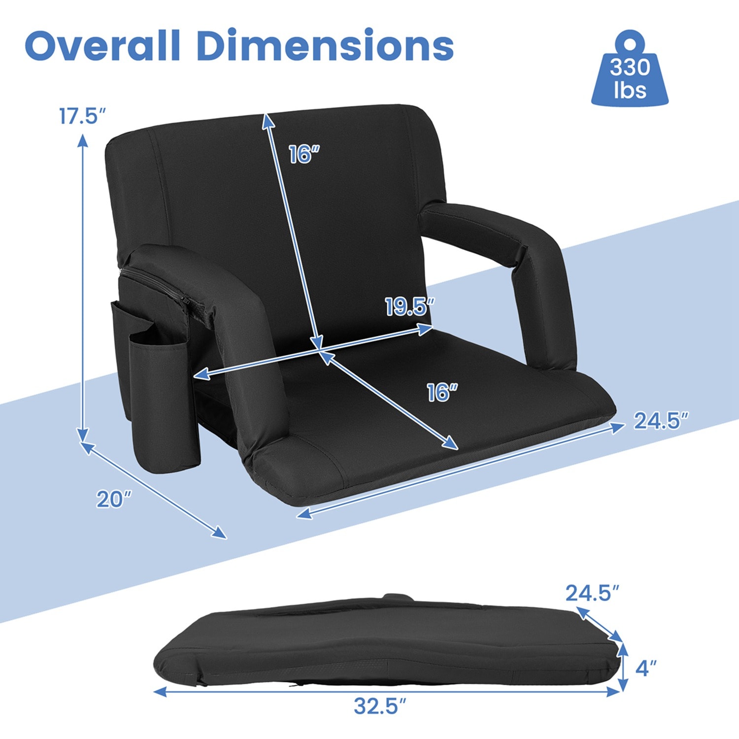 Costway CSHY003361 Bleacher-Cushions - View #3