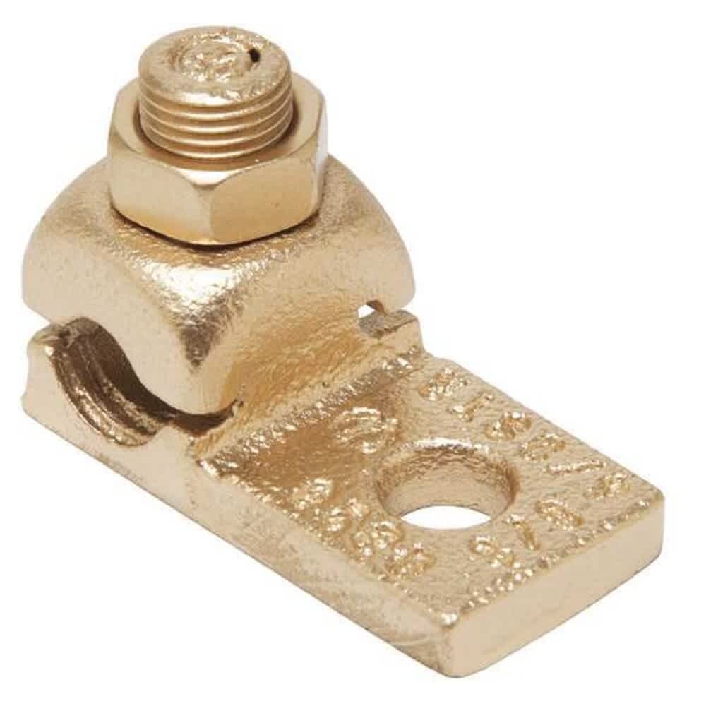 BURNDY Mechanical Lug 2/0 AWG Max 1 Conductor 1 Hole 3/8 in Stud Copper