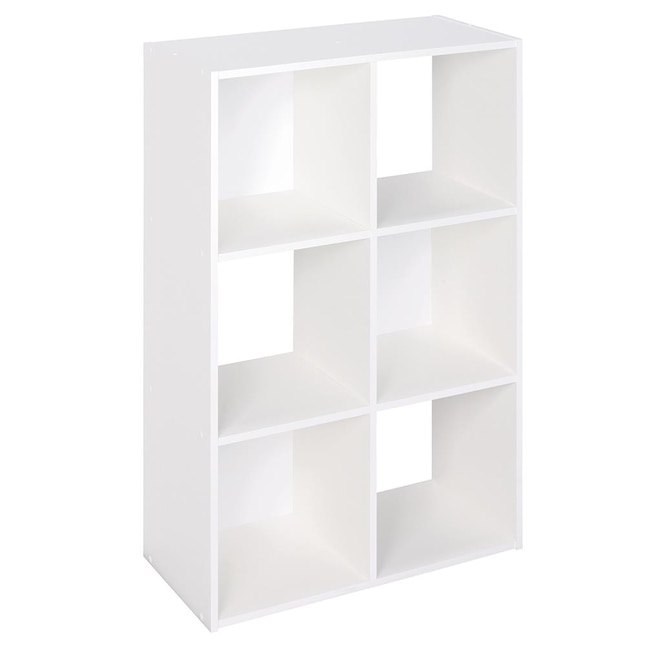 White 5 Cube Bookcase Shelving Unit Display 2 Doors Storage Organiser Cabinet UK 