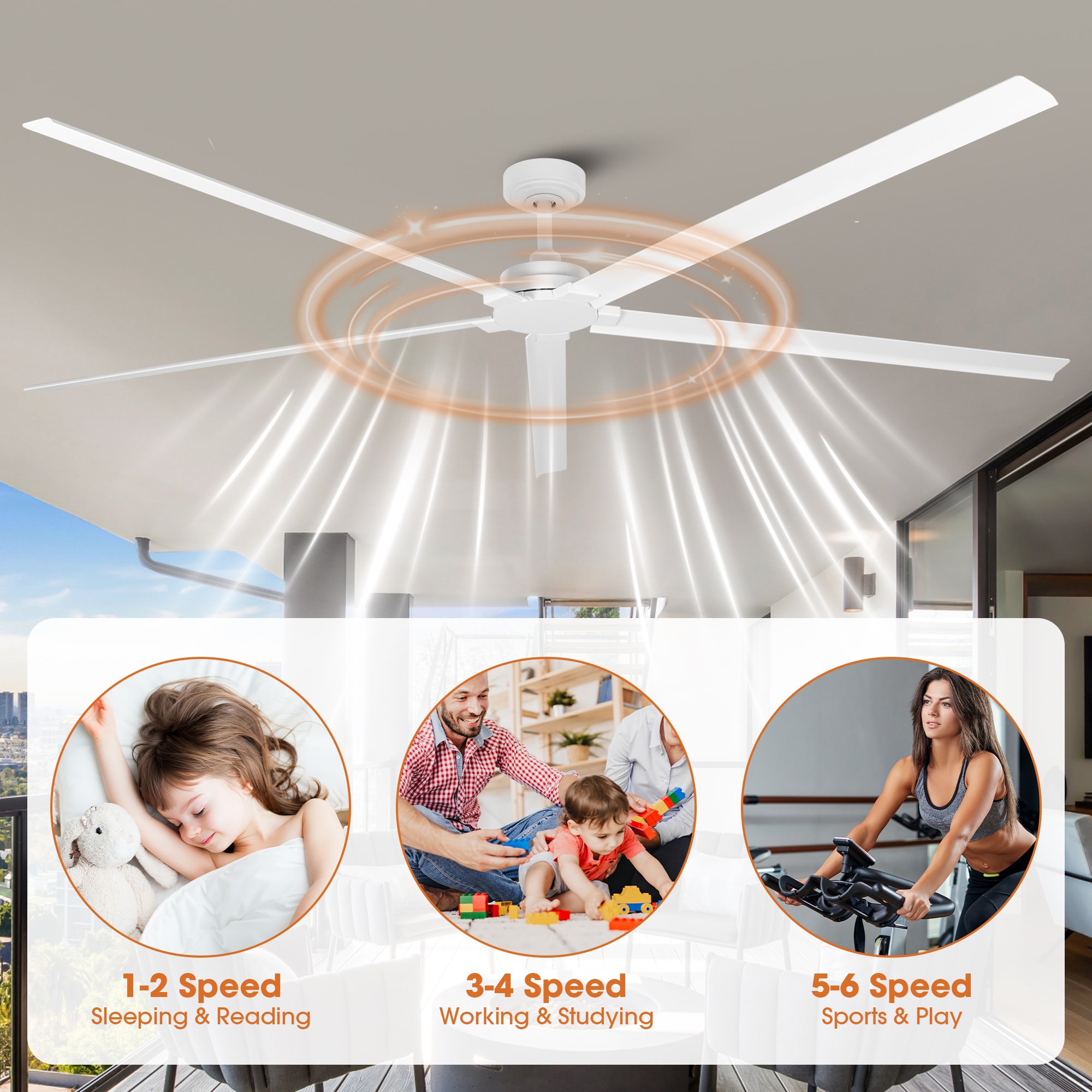 Parrot Uncle F8006WH Ceiling-Fans - View #9